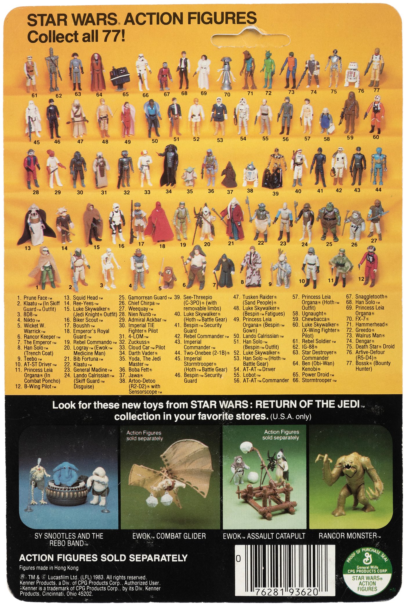 Hake S Star Wars Return Of The Jedi Carded Han Hoth And Leia Hoth Back Carded Action