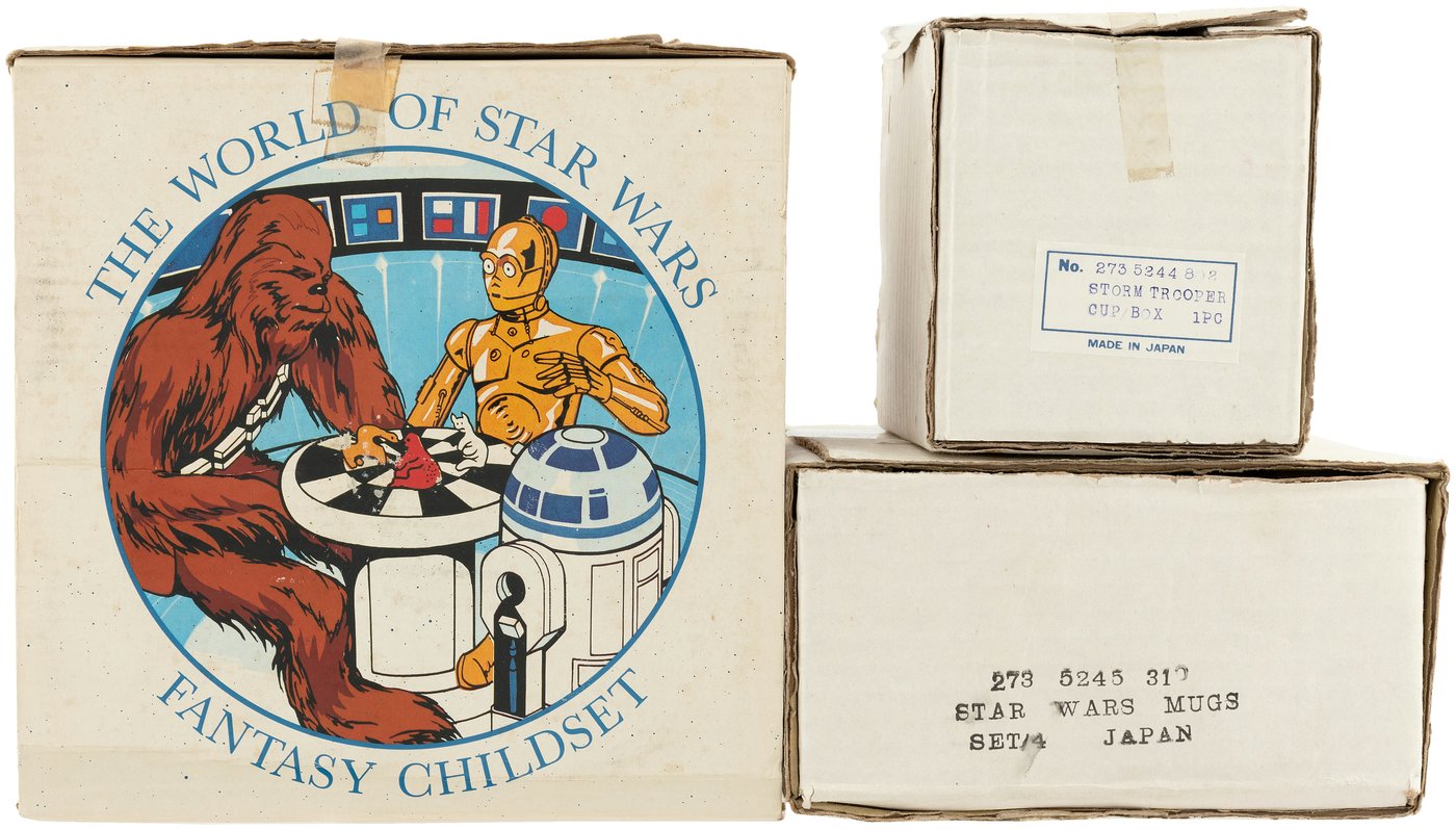 1980 Sigma Star Wars Set of 4 Mugs NEW with Tags and Box Item