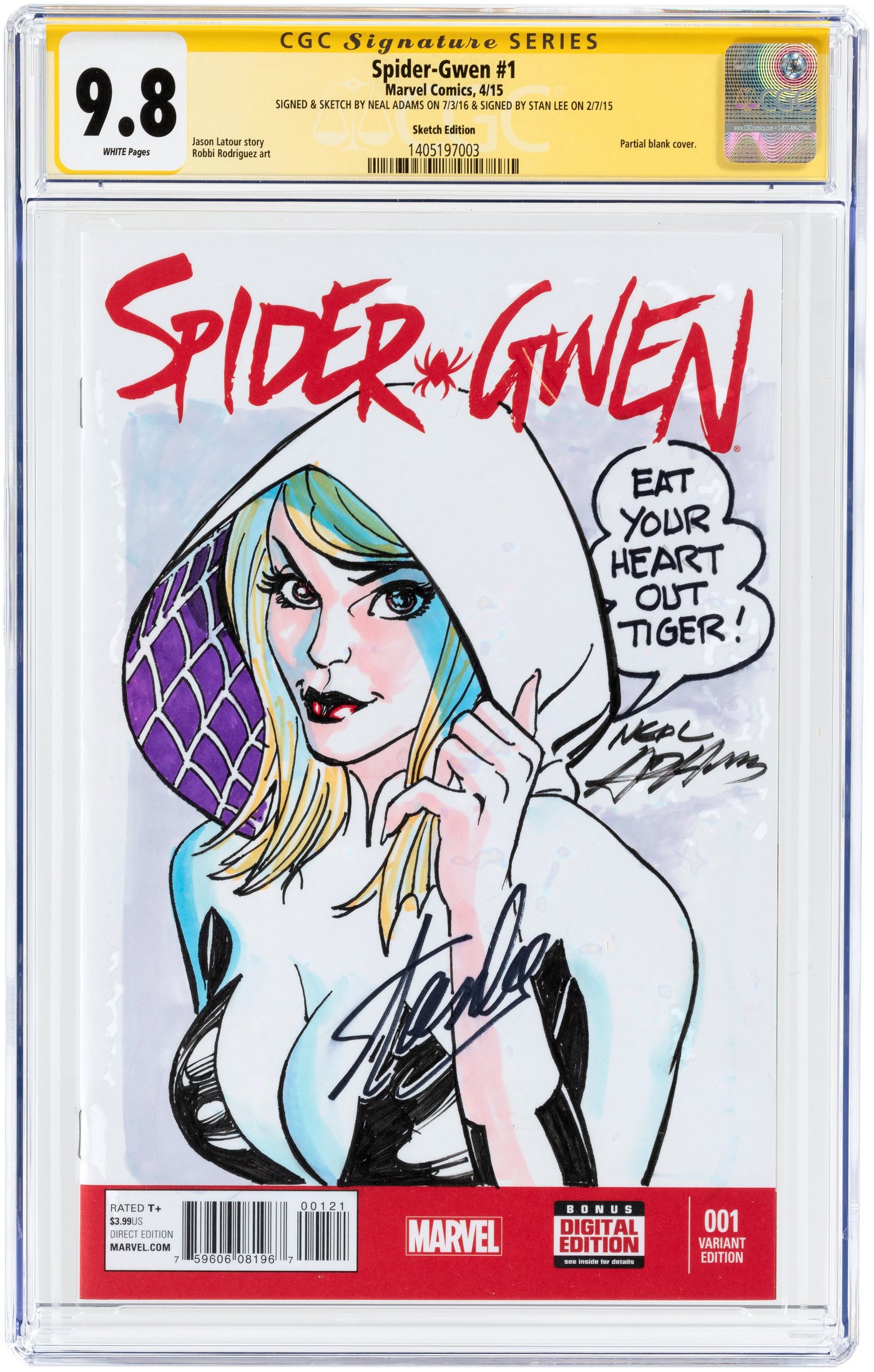 Marvel Comics Spider-Gwen #1 CGC 9.8 Comic Book purchases - 2015 - Jason Latour