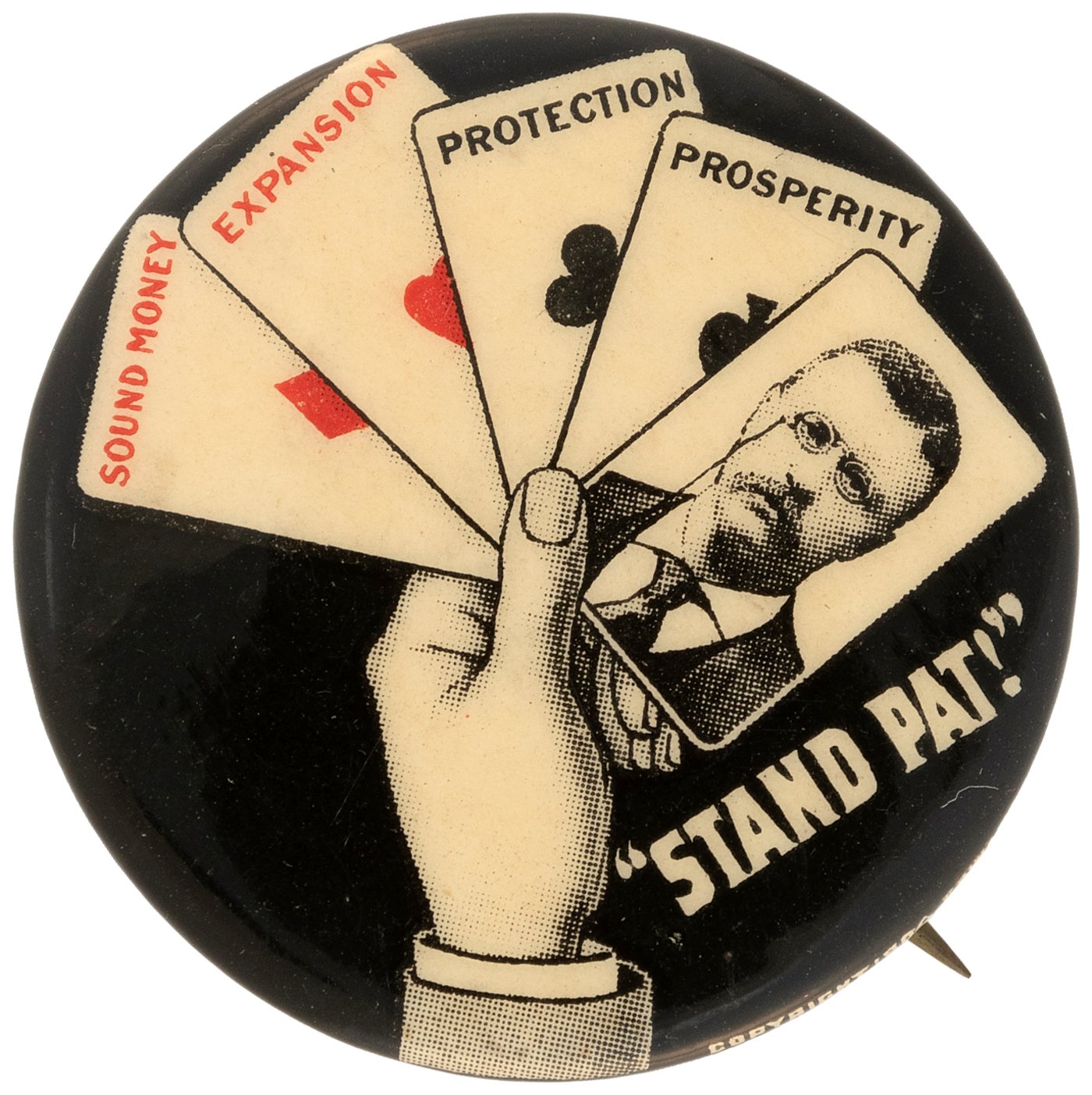 hake-s-roosevelt-hand-of-cards-stand-pat-button-hake-95