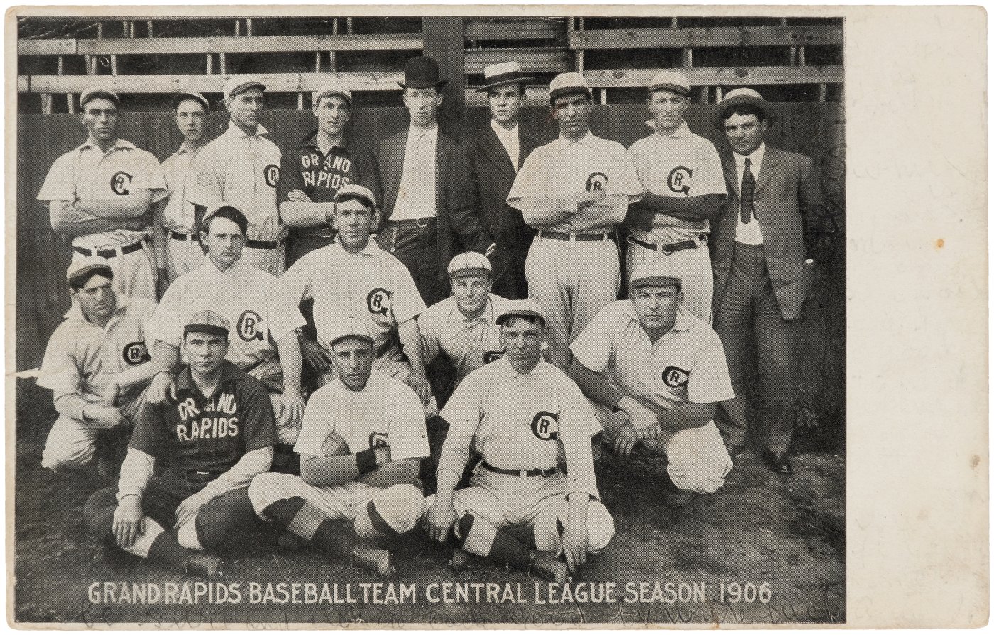 Hake's - C. 1906 Grand Rapids Wolverines Baseball Team Postcard.