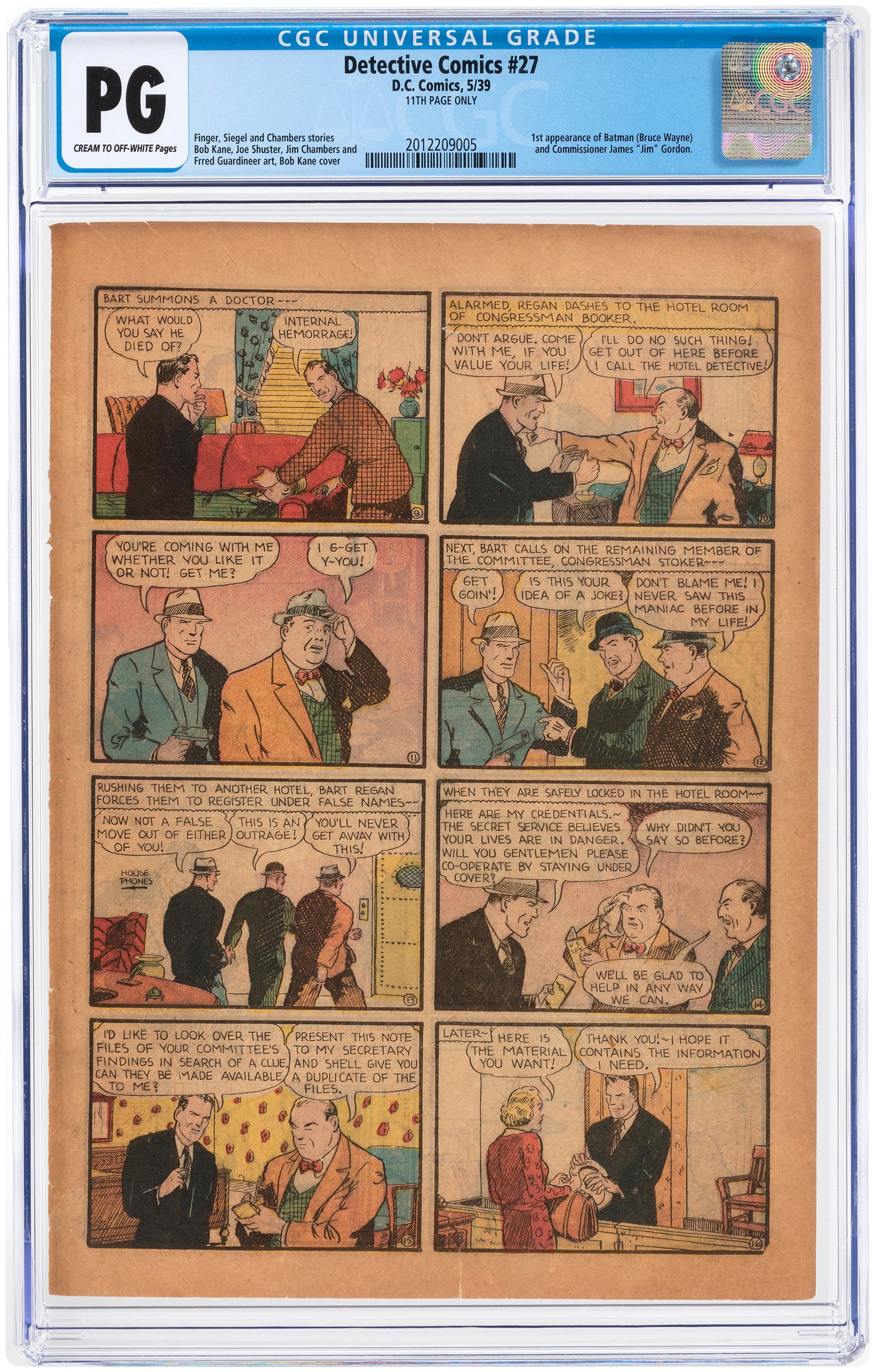 Goldin 1939 DC Detective Comics #27 Auction