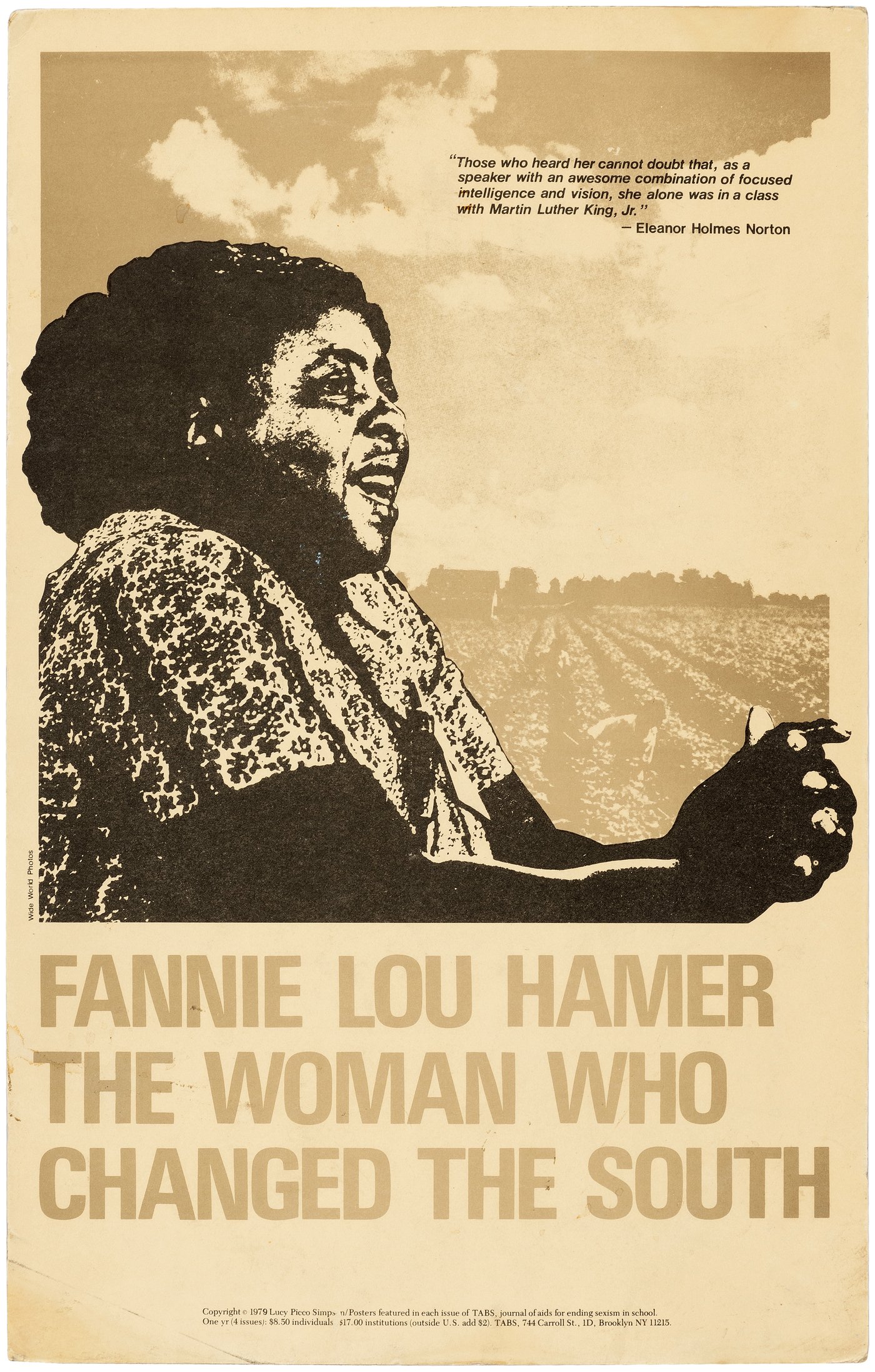 Hake's - "FANNIE LOU HAMER THE WOMAN WHO CHANGED THE SOUTH" POSTER.