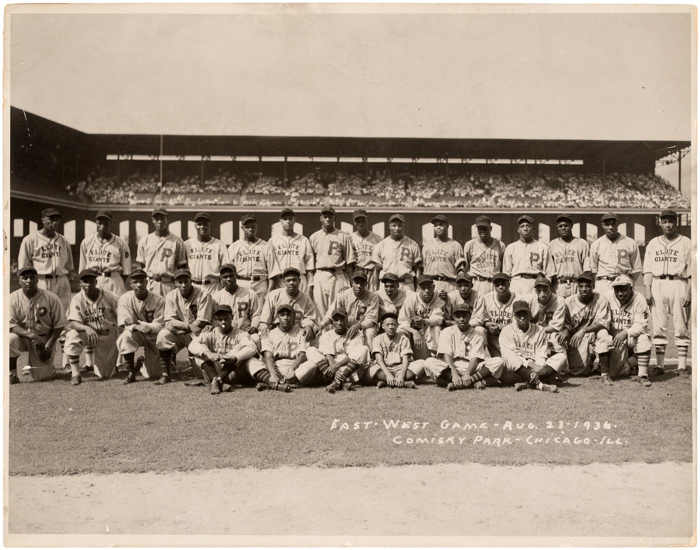 Hake's - 1936 NEGRO LEAGUE EAST ALL-STARS TEAM PHOTO WITH PAIGE/GIBSON ...