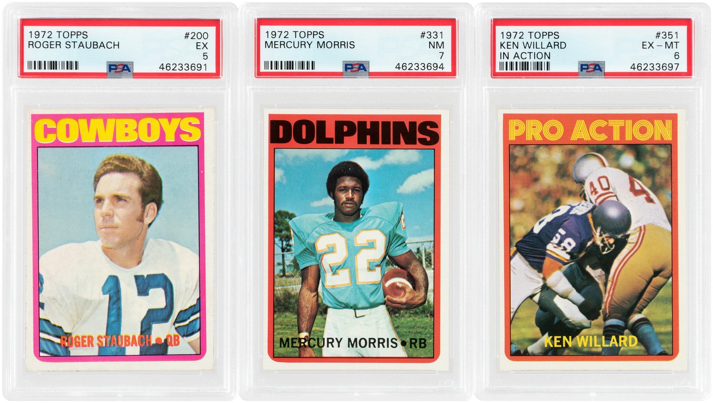 1972 Topps #240 Larry Little ROOKIE RC PSA 6 Graded Football Card Miami  Dolphins