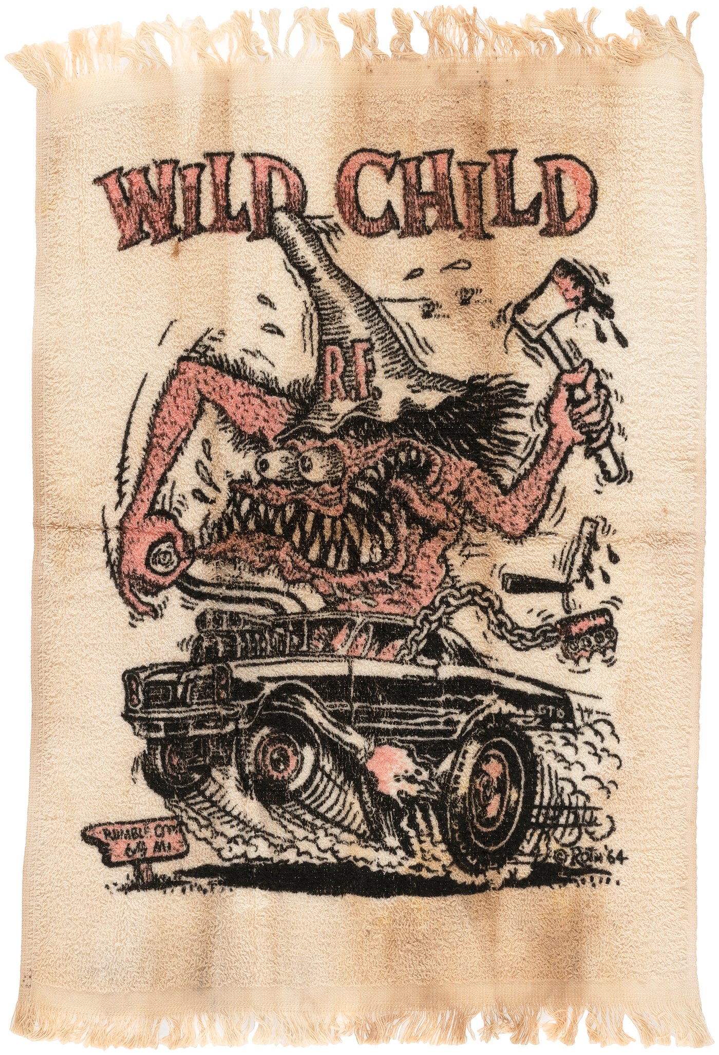 Hake S Big Daddy Ed Roth Tuff Tan Hand Towel Wild Child Gto Design