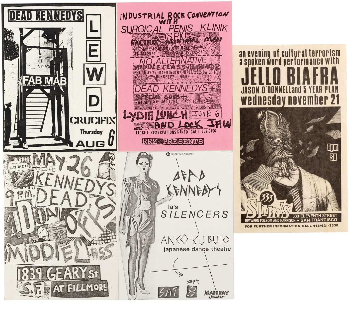 Hake's - DEAD KENNEDYS CONCERT FLYER LOT.