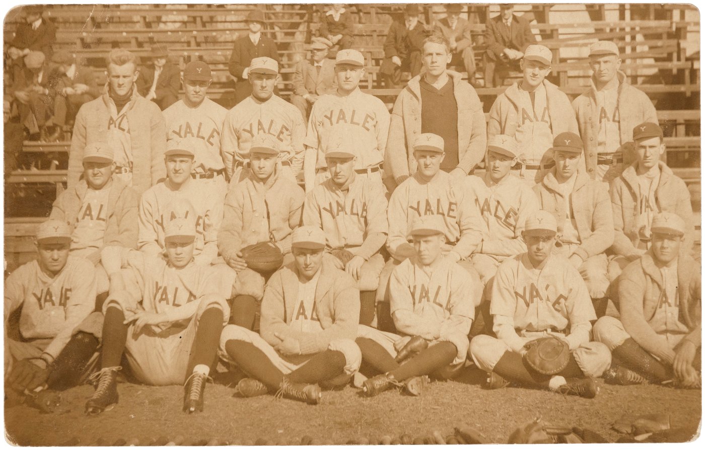 Hake's - C. 1920s Yale University Baseball Team Real Photo Postcard.