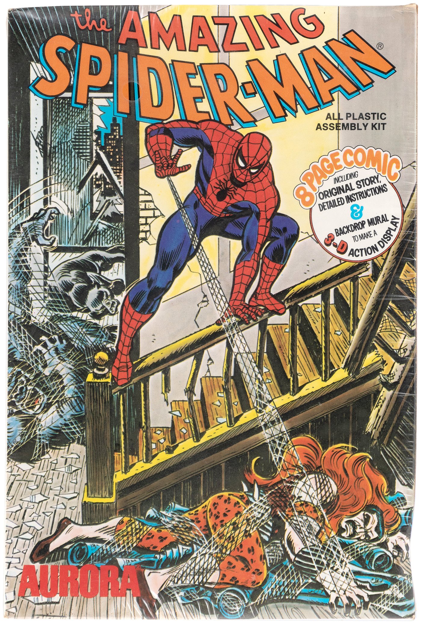 Hake's - AURORA THE AMAZING SPIDER-MAN 1974 FACTORY-SEALED MODEL KIT.