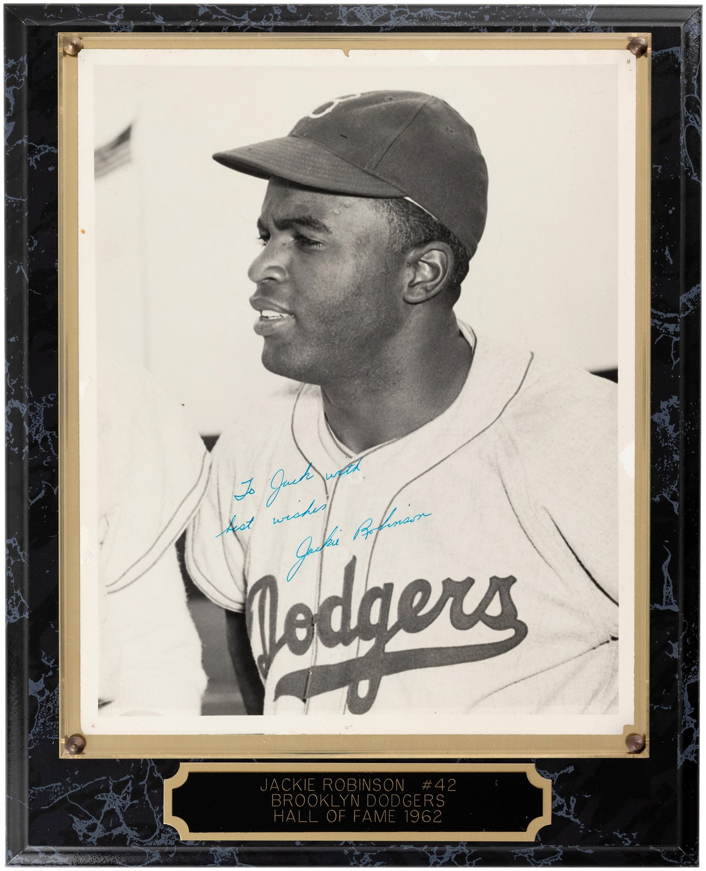 Jackie Robinson Signed Baseball Inscribed Best Wishes (JSA LOA)