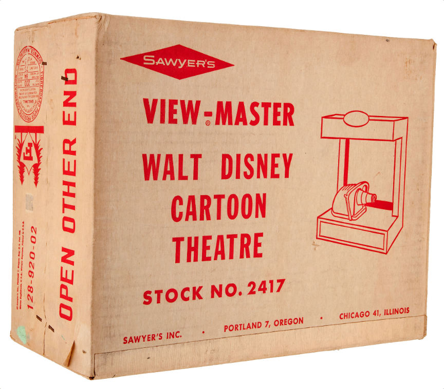 Hake's - “WALT DISNEY'S CHARACTER THEATRE” COMPLETE VIEW-MASTER PROJECTION  SET IN FACTORY BOX.