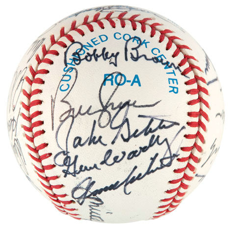 Sold at Auction: Mickey Mantle, Yogi Berra, & Don Larsen Signed Yankees  8x10 Photo