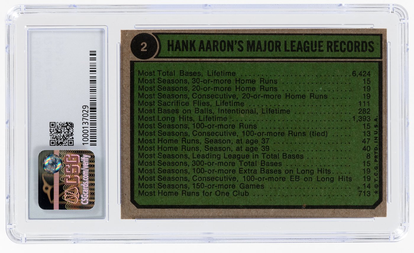 1974 Topps Hank Aaron (Aaron Special 1954-57)