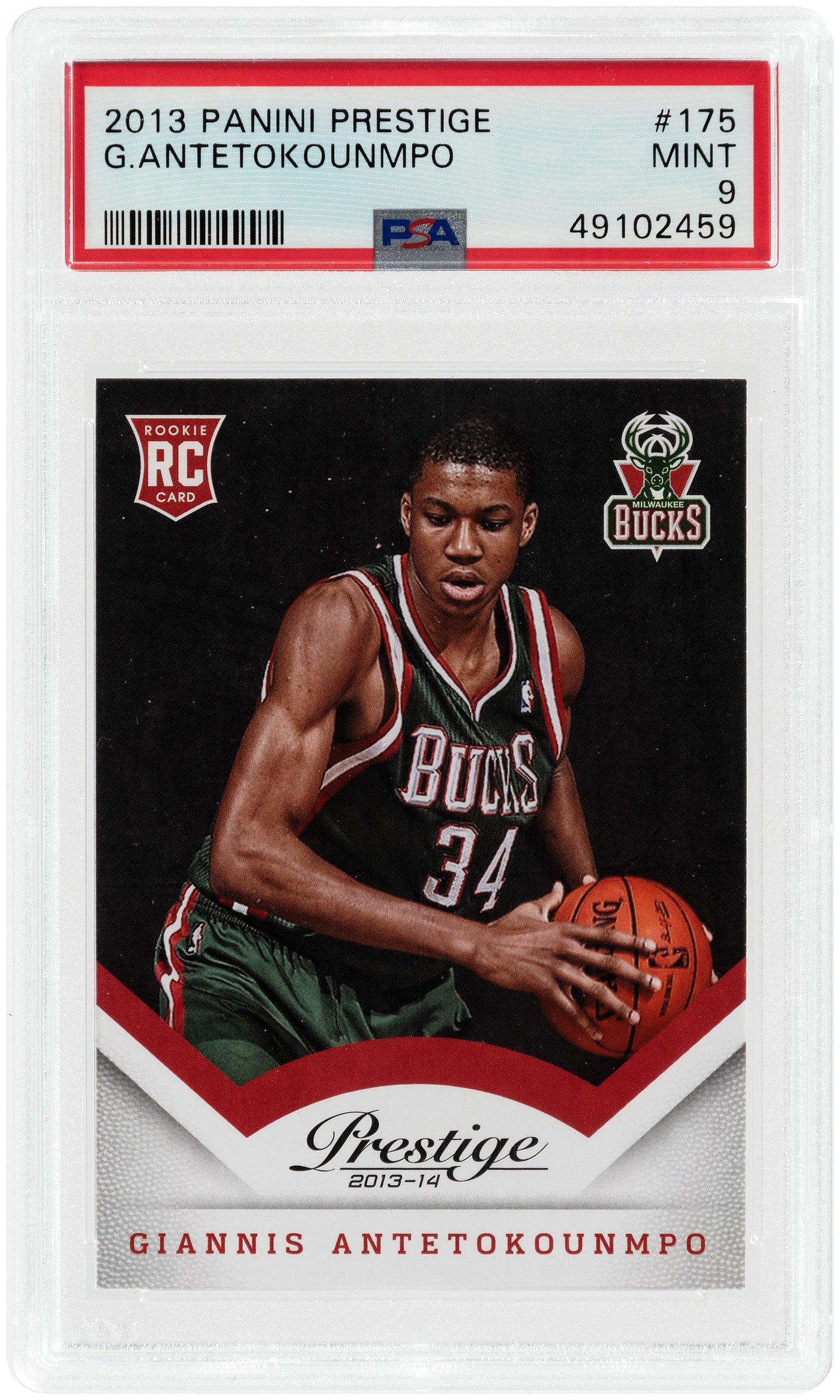 Hake's - 2013 PANINI PRESTIGE #175 GIANNIS ANTETOKOUNMPO ROOKIE CARD ...