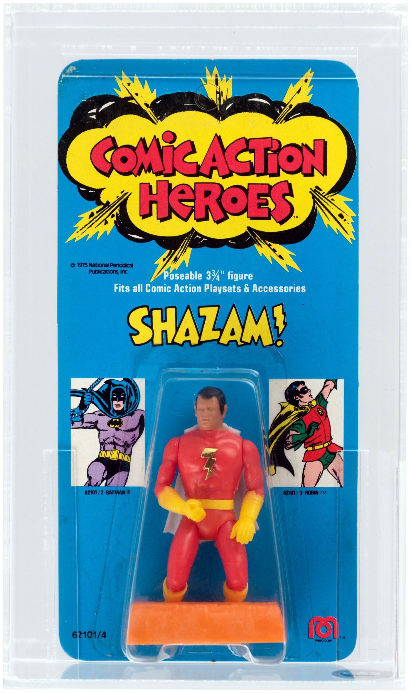 Hake's - MEGO COMIC ACTION HEROES - SHAZAM! CAPTAIN MARVEL CARDED