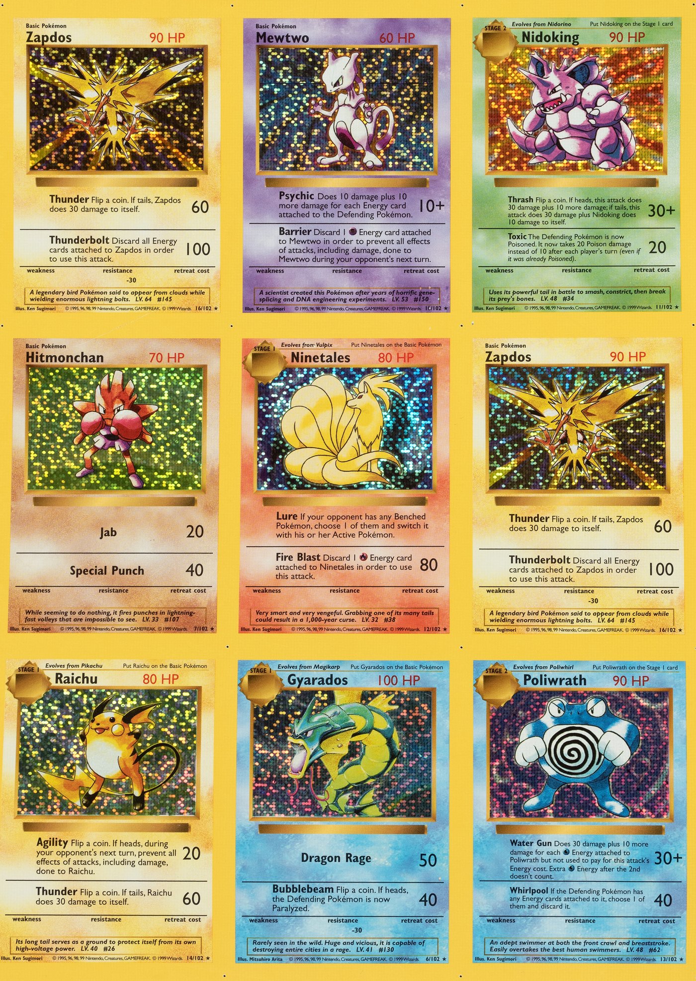 Goldin Uncut Pokemon Base Set Sheet Auction