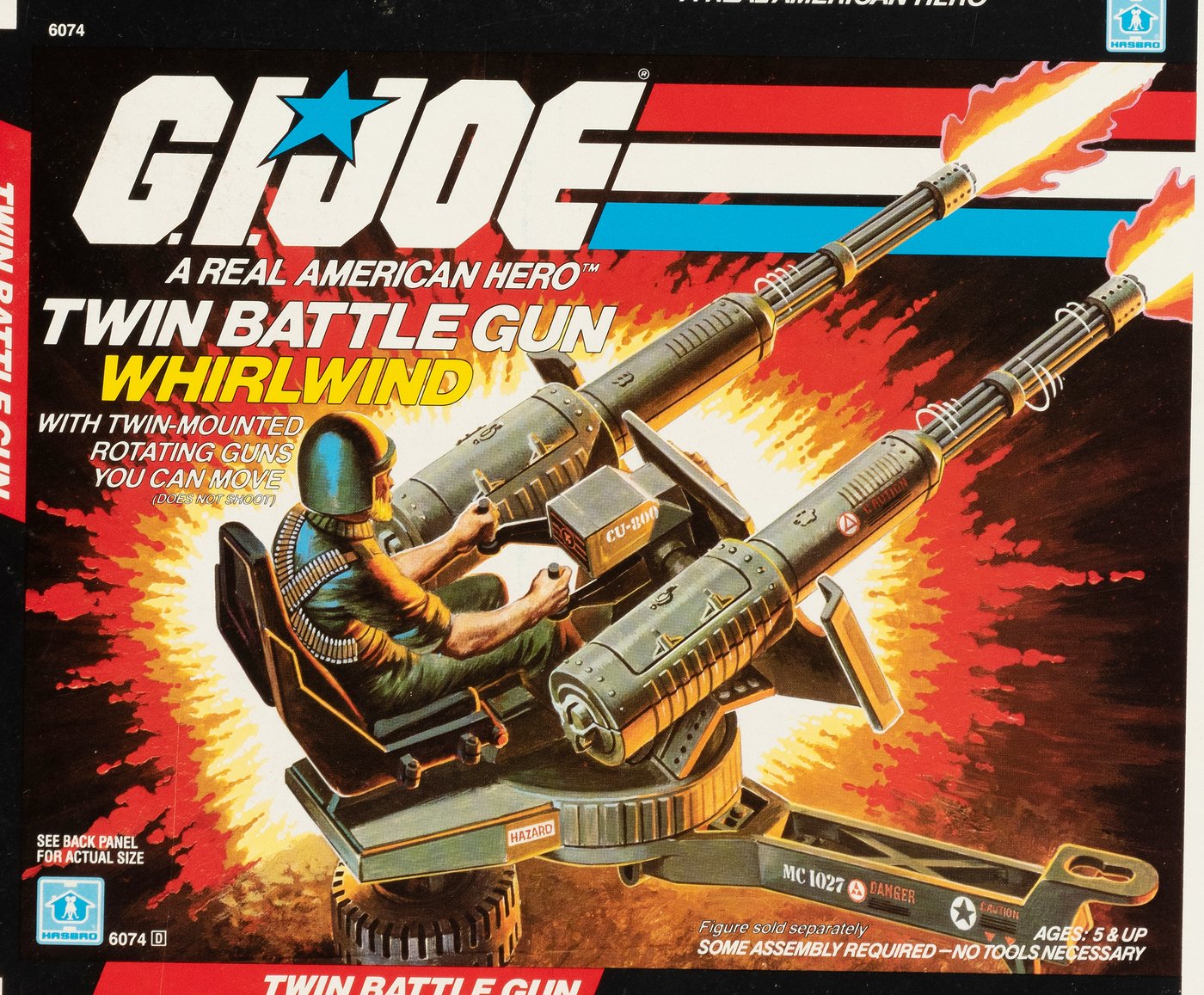 Hake's - G.i. Joe Series 2 Twin Battle Gun Whirlwind Box Framed Uncut 