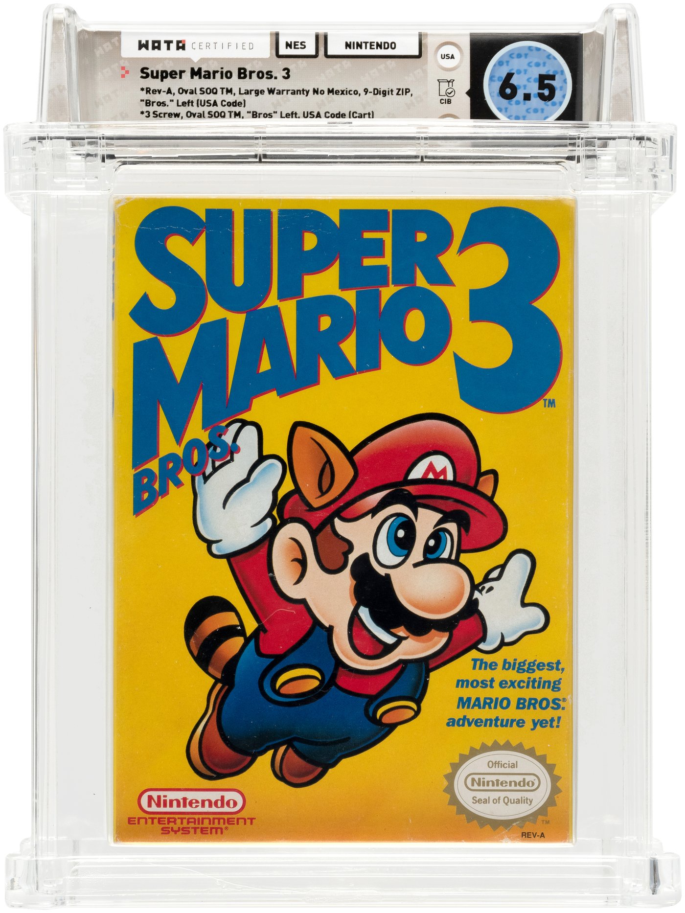 Hake's - SUPER MARIO BROS 3 NINTENDO NES CIB WATA 6.5 1990.