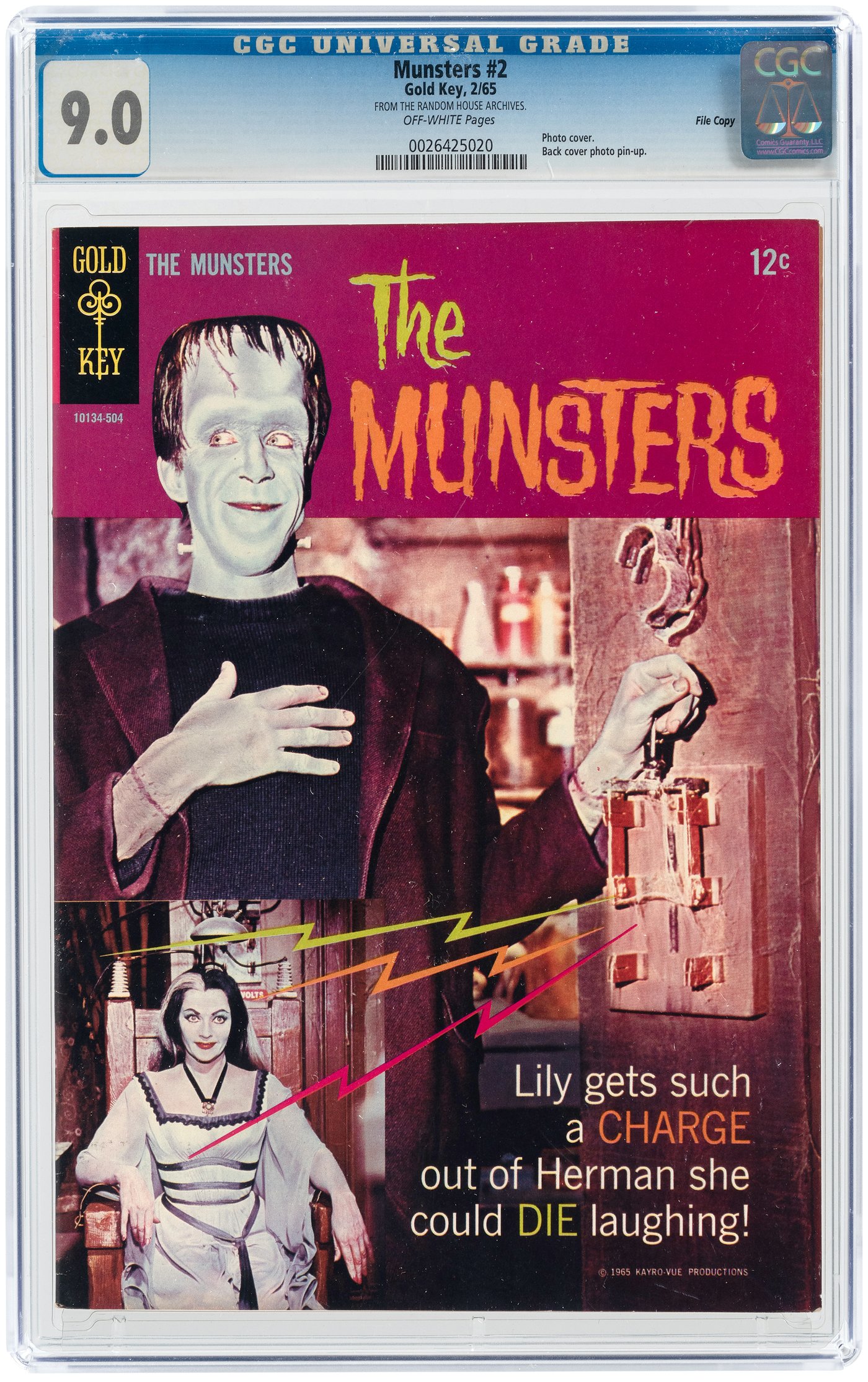 Hake's - MUNSTERS #2 FEBRUARY 1965 CGC 9.0 VF/NM (FILE COPY).