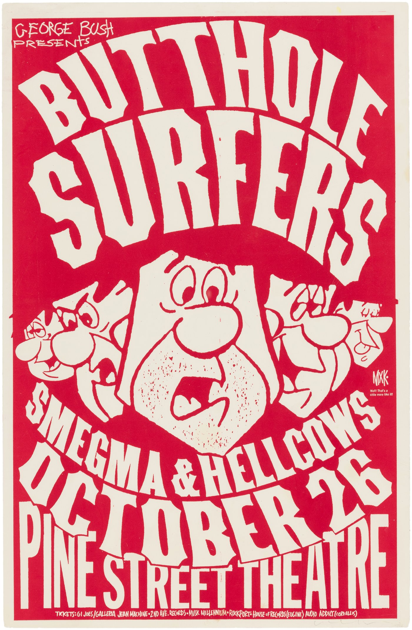 即納在庫品 BUTTHOLE SURFERS / 特大ポスター - 美術品