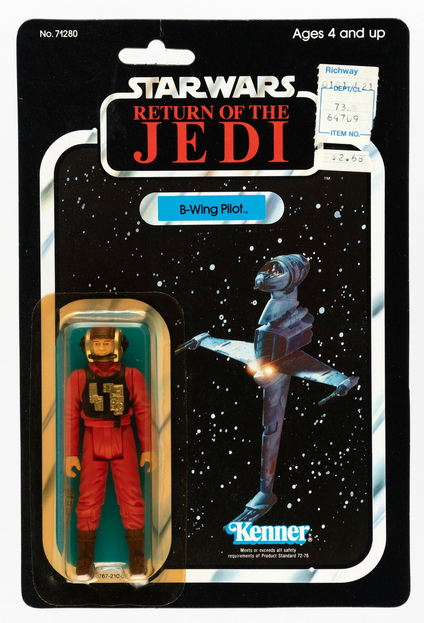 Hake's - STAR WARS: RETURN OF THE JEDI - B-WING PILOT 77 BACK-A CARDED ...