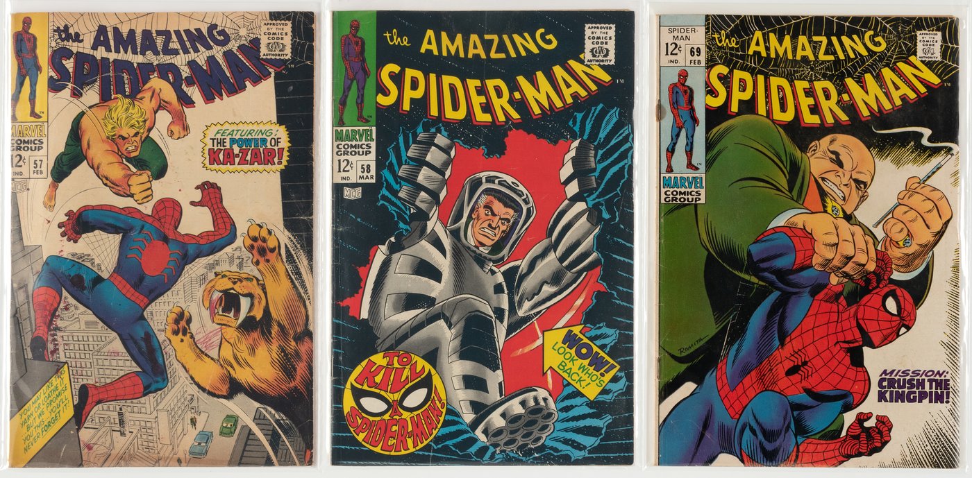 Hake's - AMAZING SPIDER-MAN SILVER AGE LOT OF 6 ISSUES.