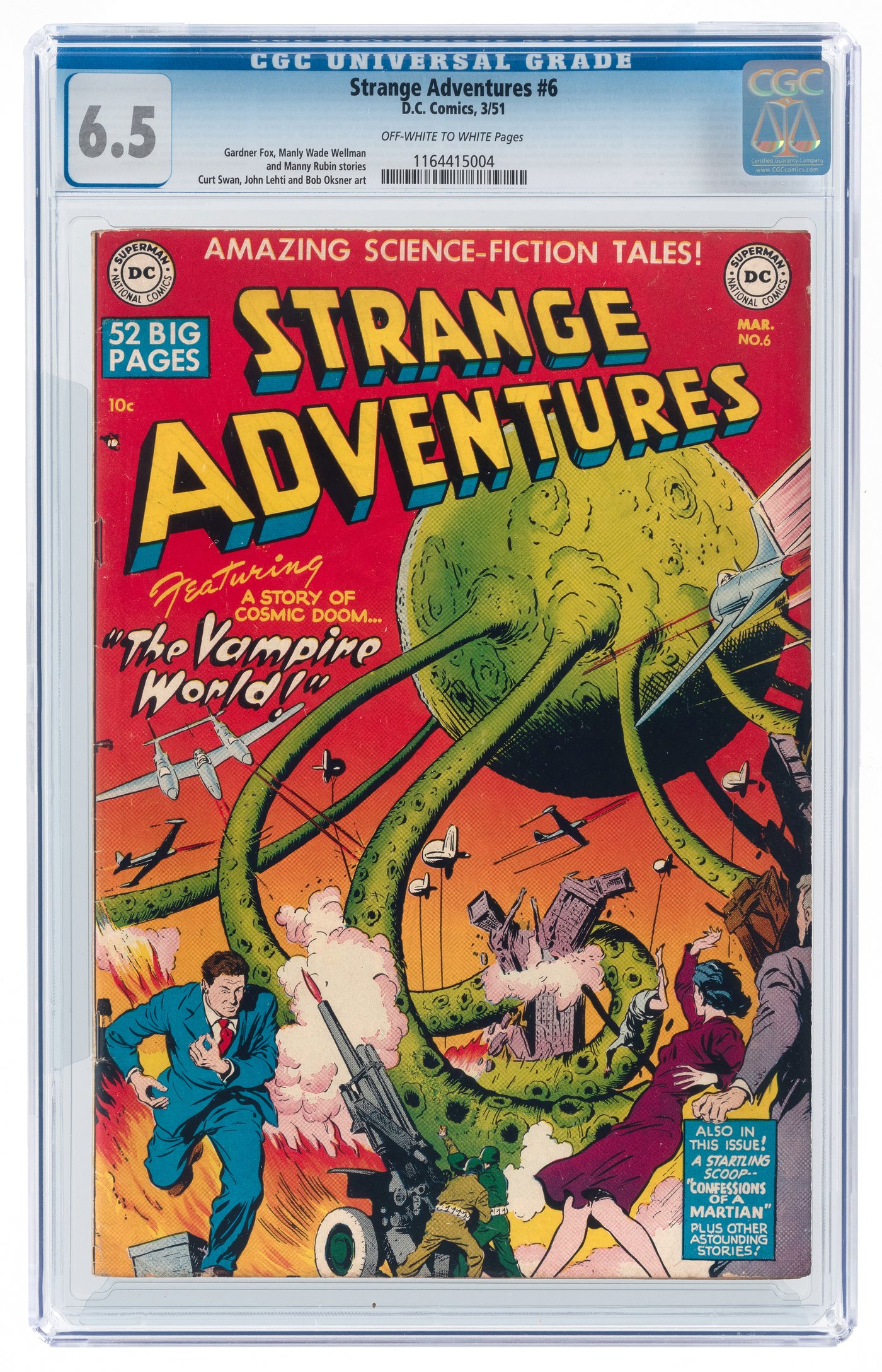 Hake's - STRANGE ADVENTURES #6 MARCH 1951 CGC 6.5 FINE+.