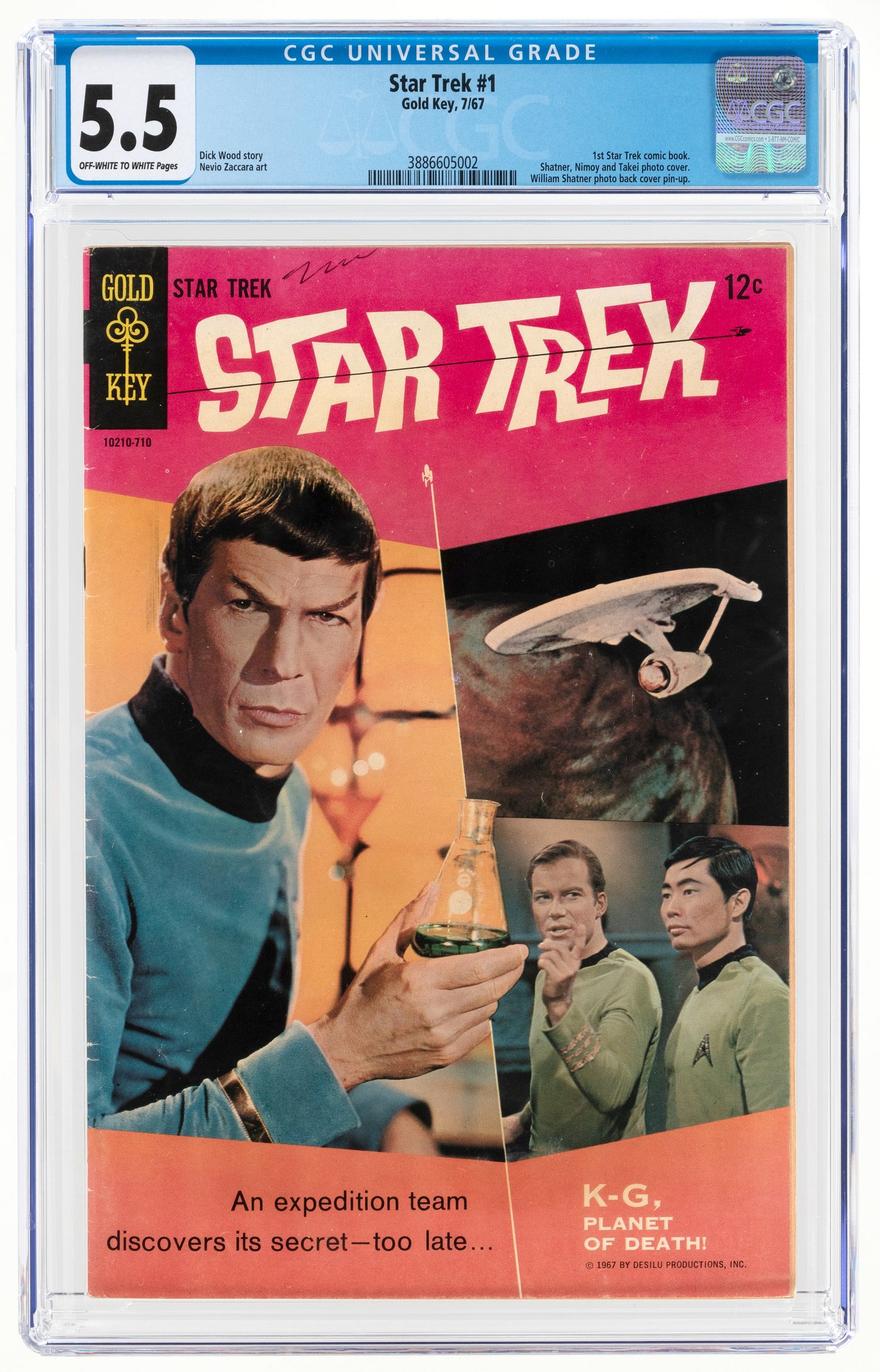 Hake's - STAR TREK #1 JULY 1967 CGC 5.5 FINE-.