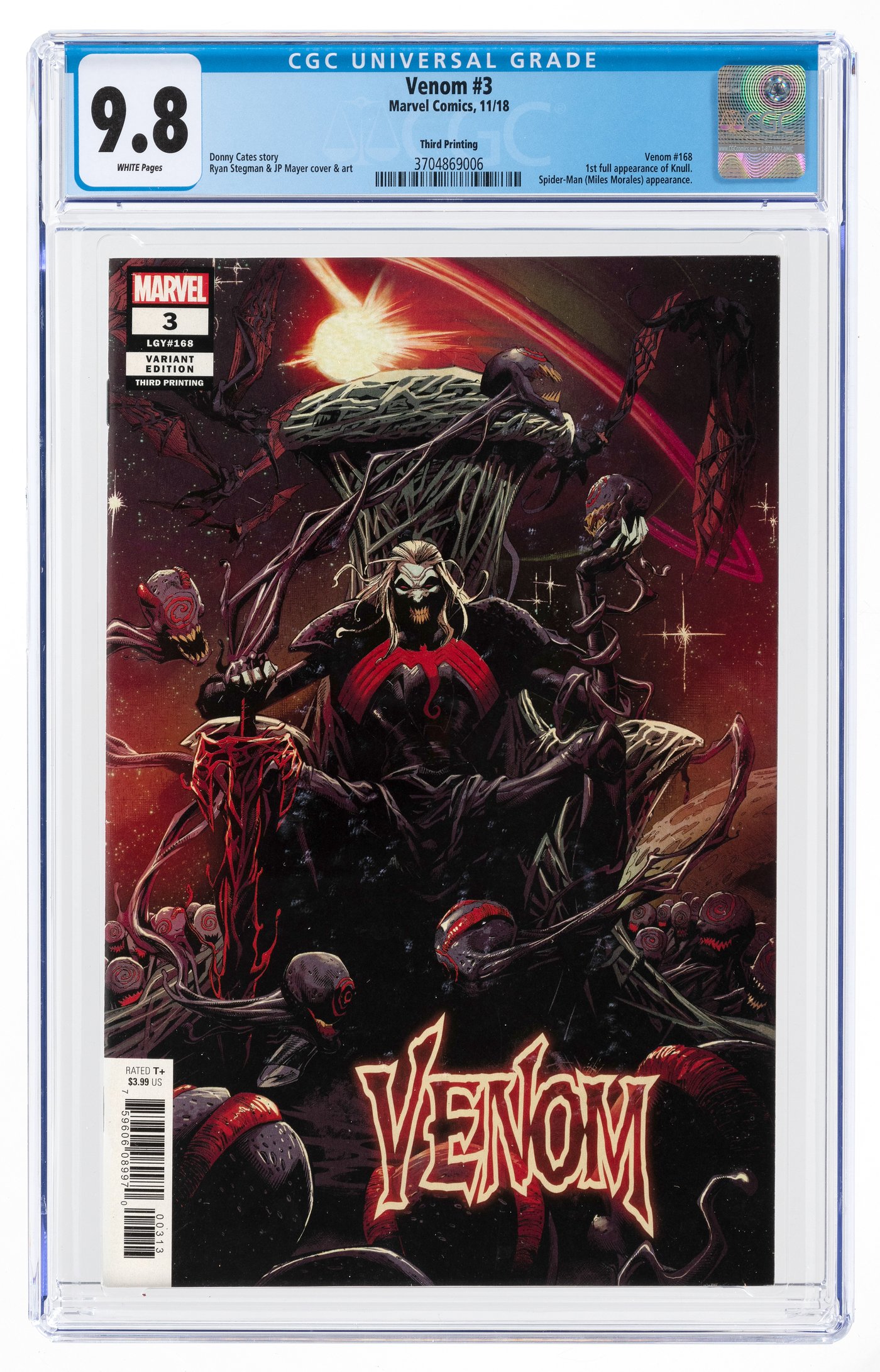 Hake's - VENOM VOL. 4 #3 AUGUST 2018 CGC 9.8 NM/MINT (FIRST FULL KNULL ...