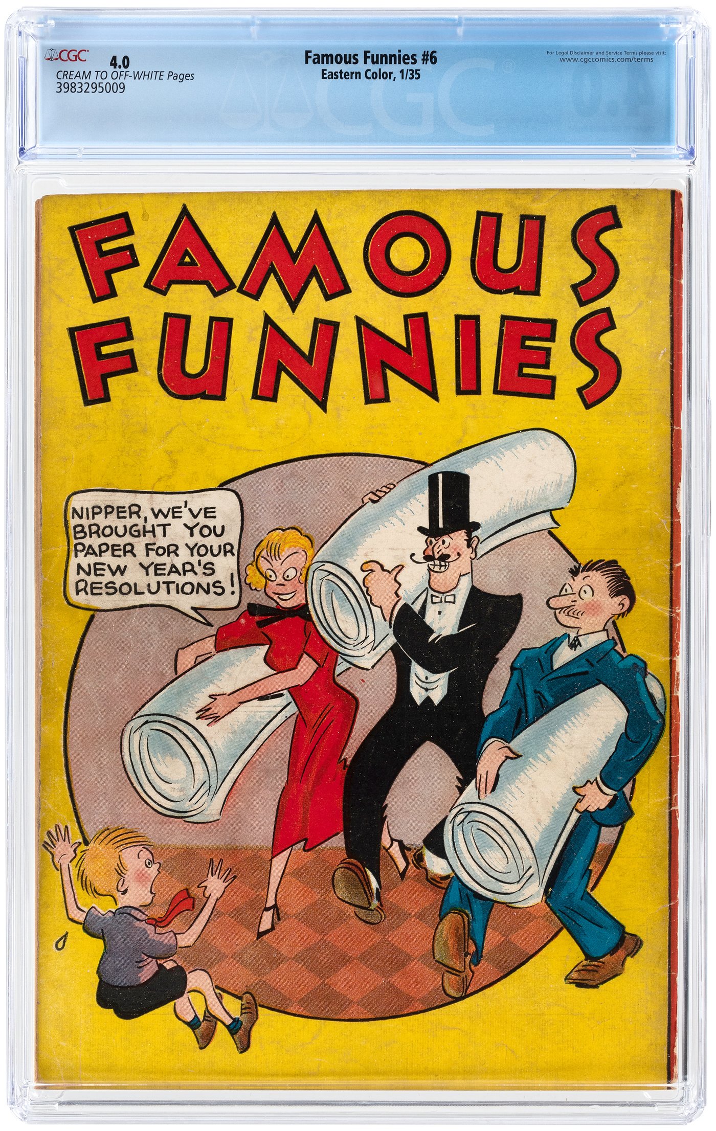 Hake's - FAMOUS FUNNIES #6 JANUARY 1935 CGC 4.0 VG.