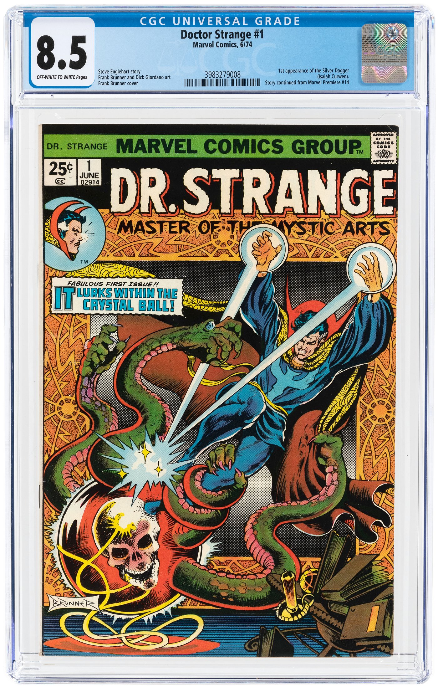 Hake's - DOCTOR STRANGE VOL. 2 #1 JUNE 1974 CGC 8.5 VF+.