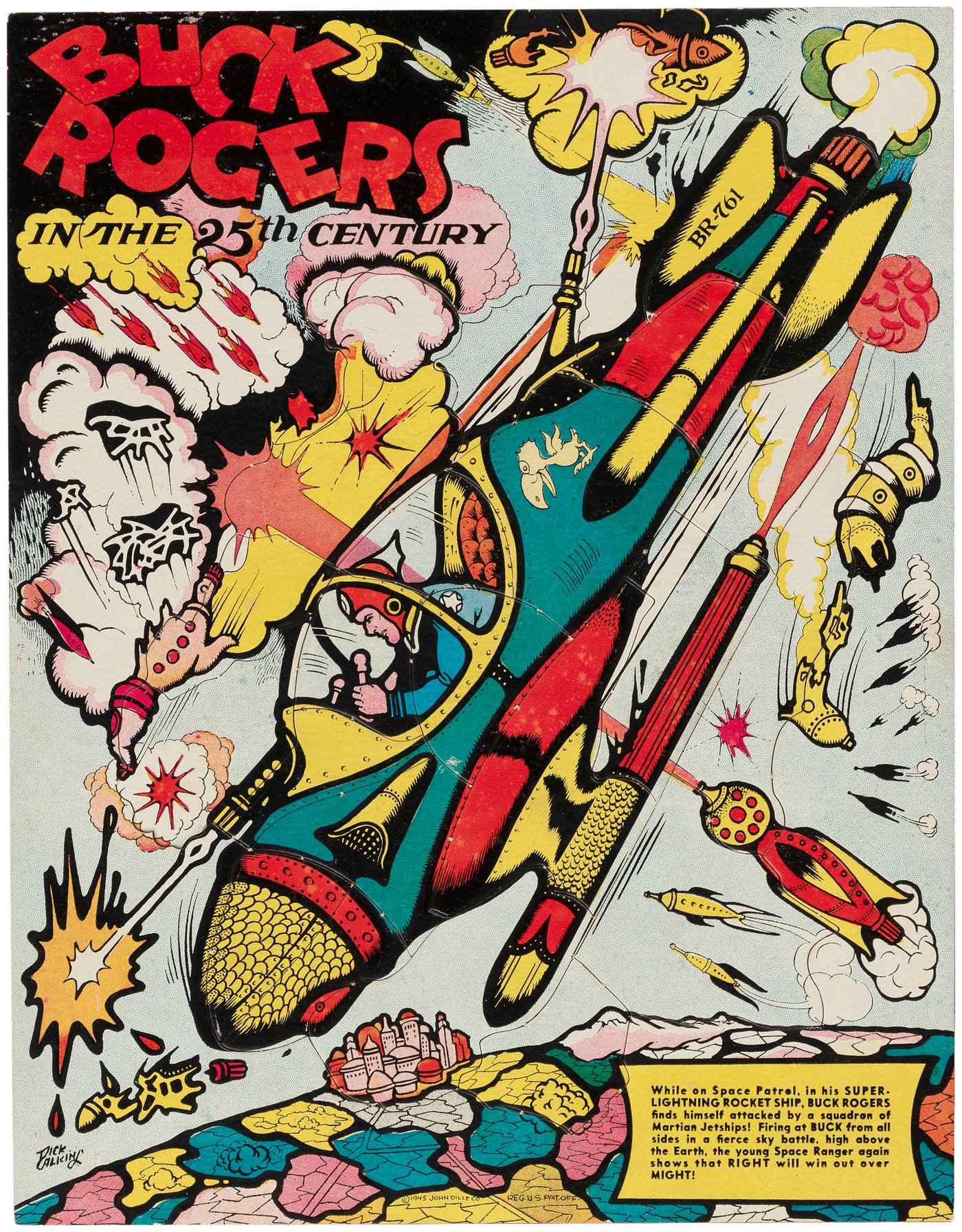 Hake's - BUCK ROGERS AND HIS ATOMIC BOMBER BOXED PUZZLE SET.