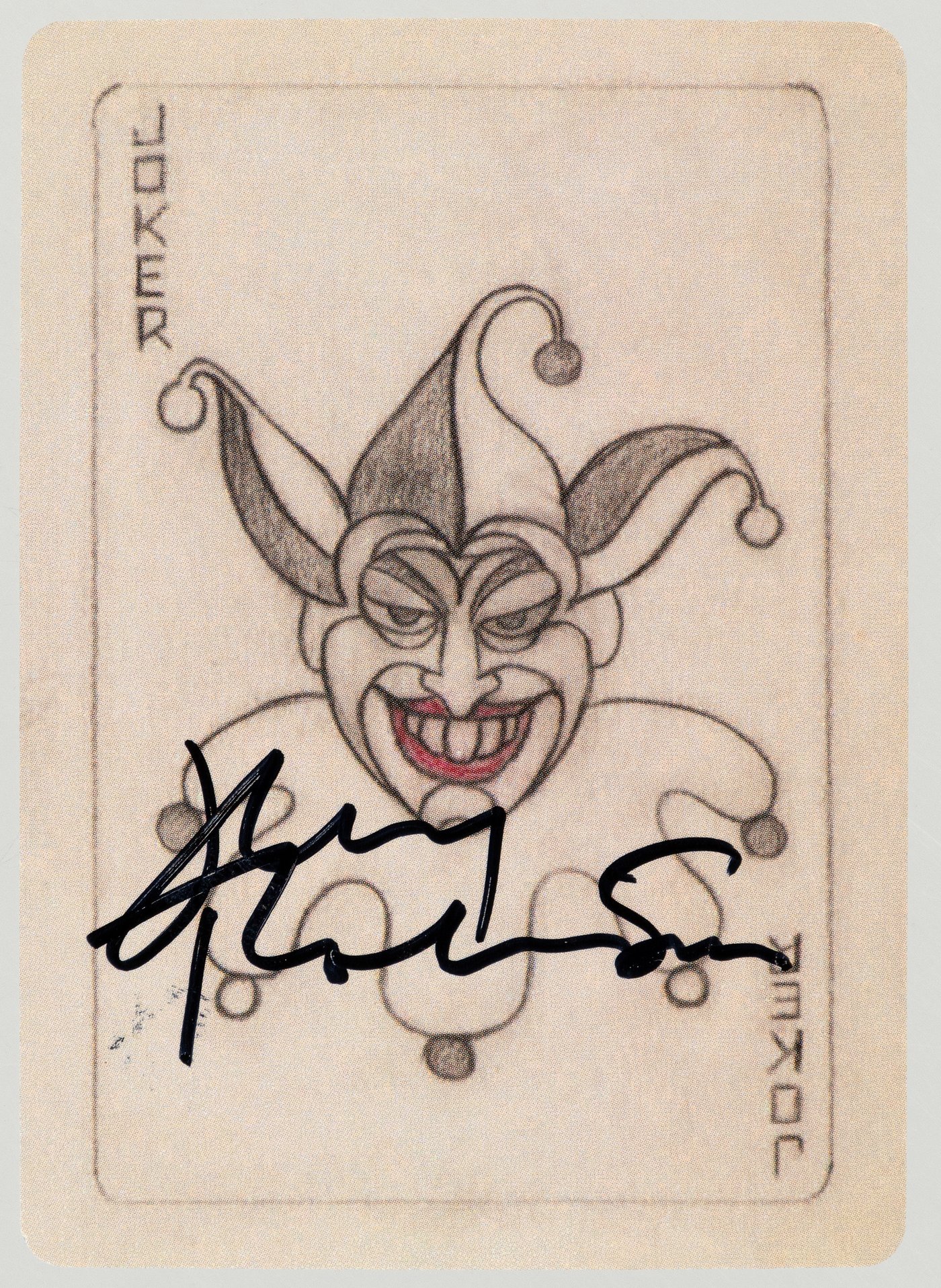 Hake's - JERRY ROBINSON SIGNED PROMO JOKER CARD.