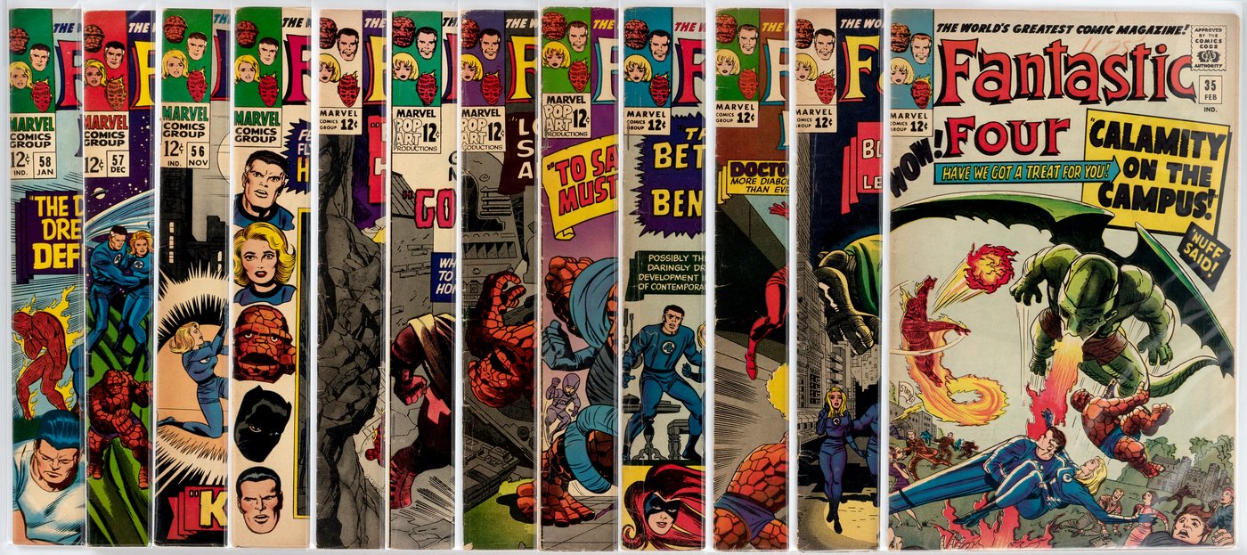 Hake's - FANTASTIC FOUR SILVER AGE LOT OF 14 COMIC ISSUES.