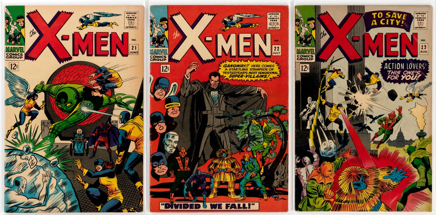 Hake's - X-MEN SILVER AGE LOT OF FIVE COMIC ISSUES.