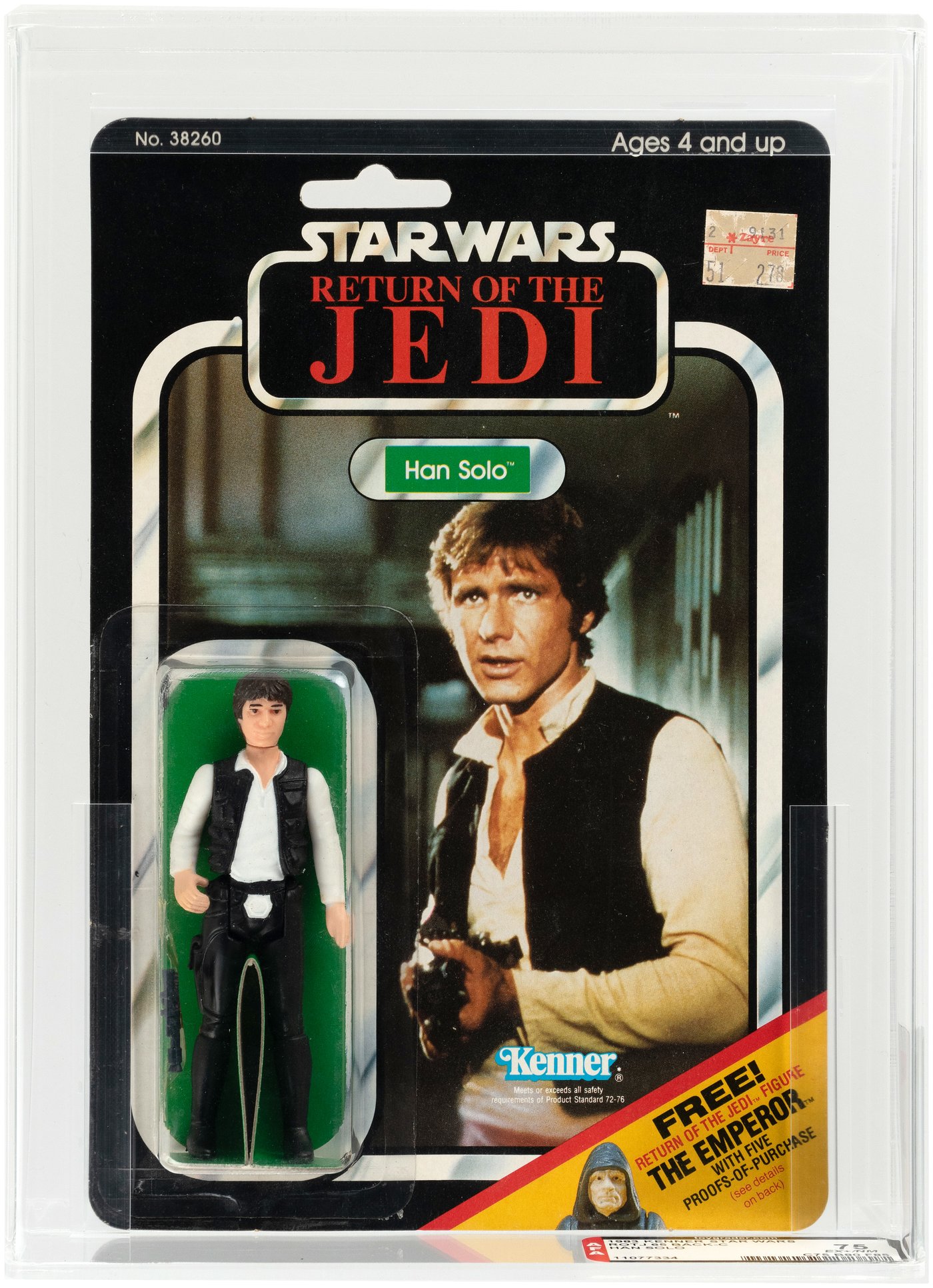 Hake's - STAR WARS: RETURN OF THE JEDI - HAN SOLO 65 BACK-C AFA 75 EX+ ...