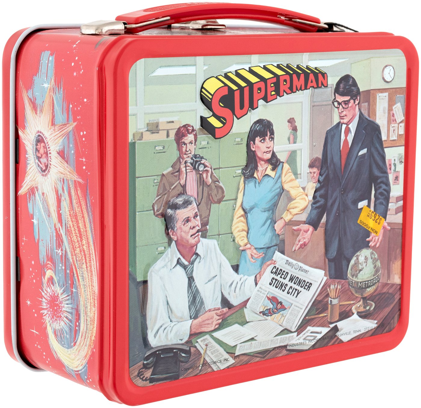 Hakes Superman The Movie Unused Metal Lunchbox With Thermos