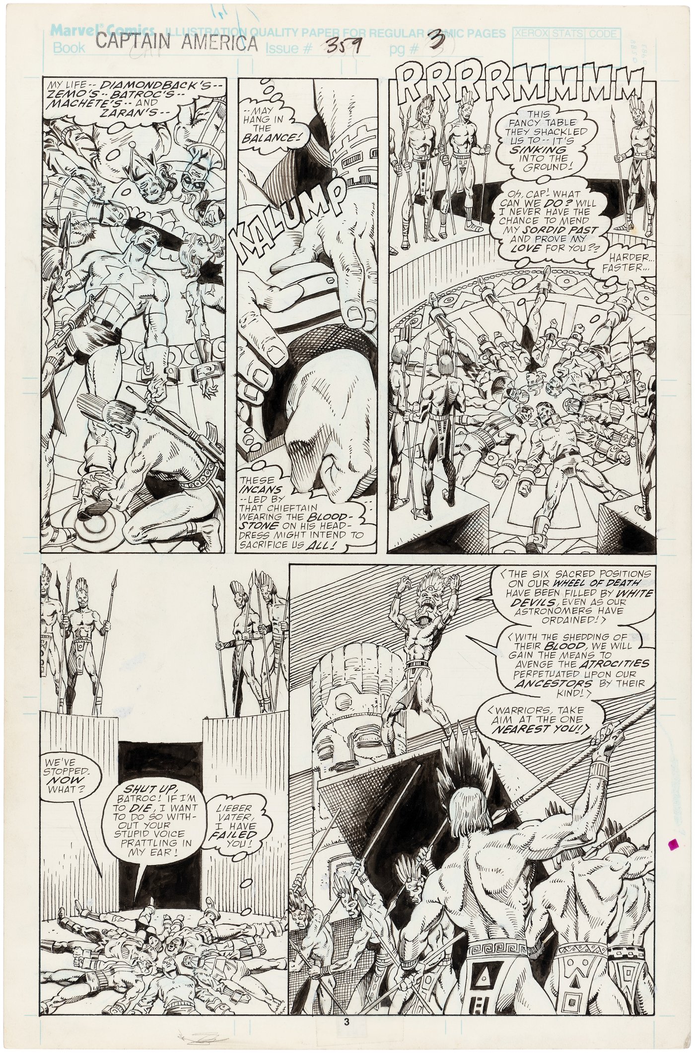 Hake's - CAPTAIN AMERICA #359 COMIC BOOK PAGE ORIGINAL ART BY KIERON DWYER.