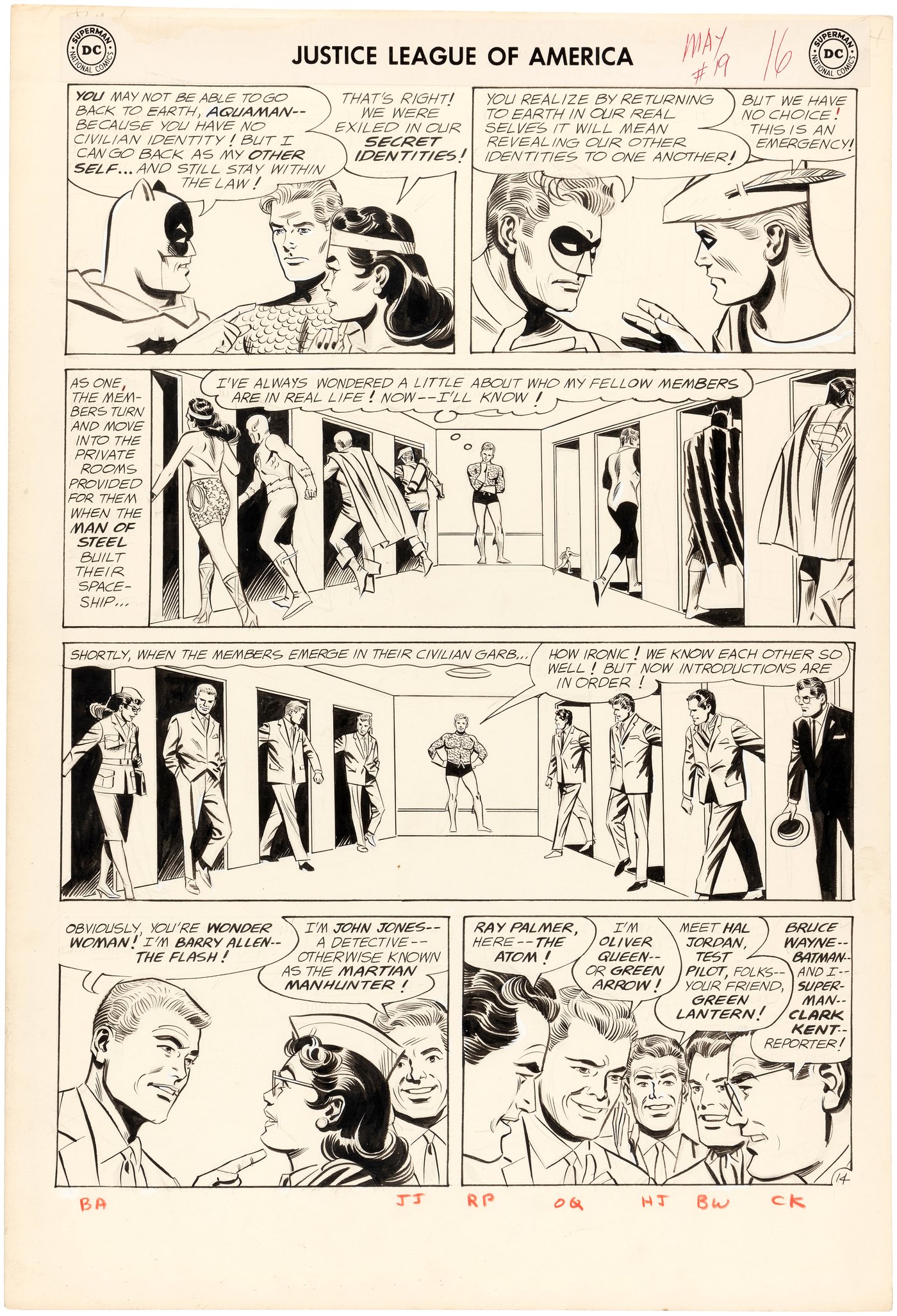 Hake's - JUSTICE LEAGUE OF AMERICA #19 COMIC BOOK PAGE ORIGINAL ART BY ...