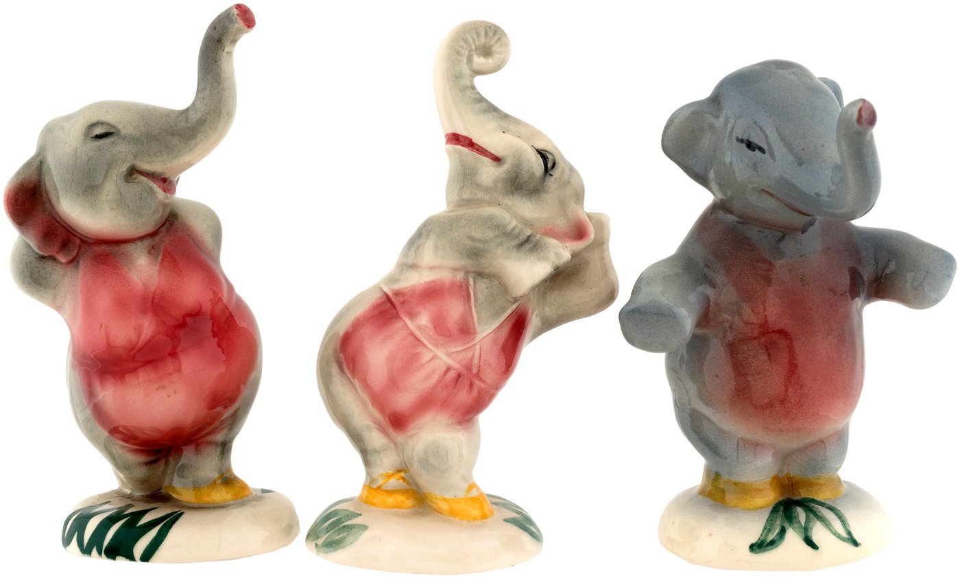 Hake's - FANTASIA ELEPHANT BALLERINAS FIGURINE SET BY VERNON KILNS ...