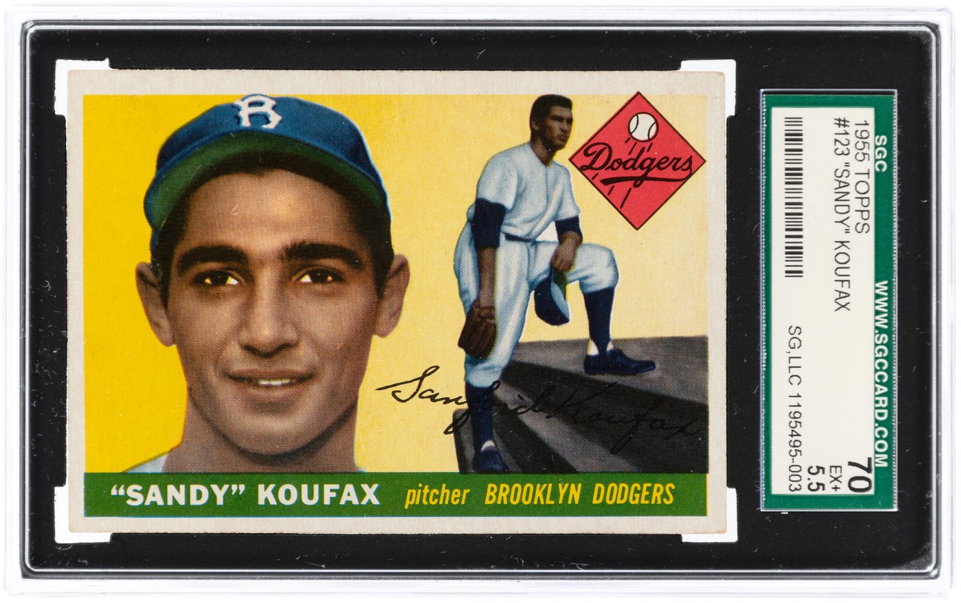 Sold at Auction: SANDY KOUFAX BROOKLYN DODGERS HOF 1972 SIGNED