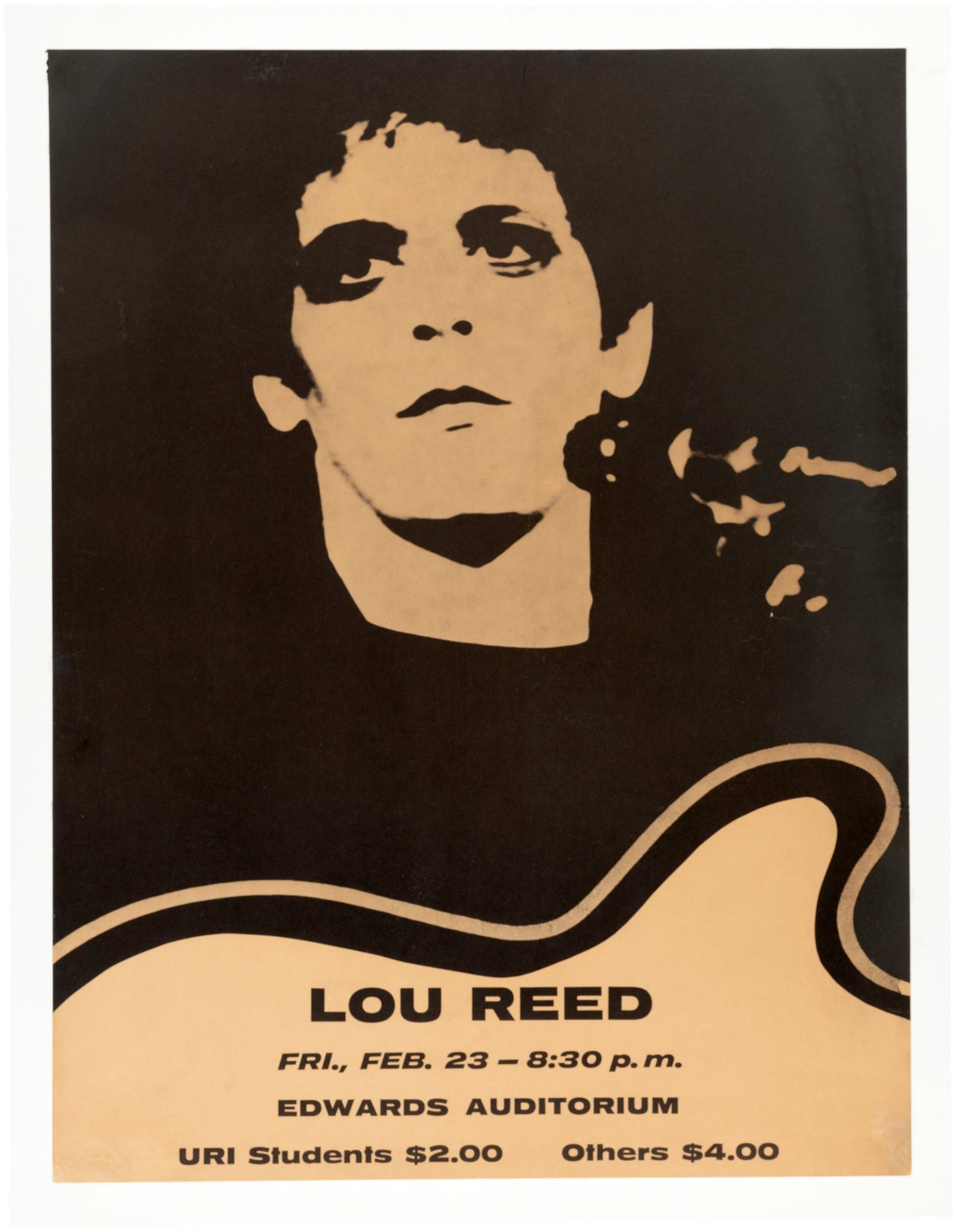 Hake's - LOU REED FEB. 23 1973 TRANSFORMER ERA RHODE ISLAND CONCERT POSTER.