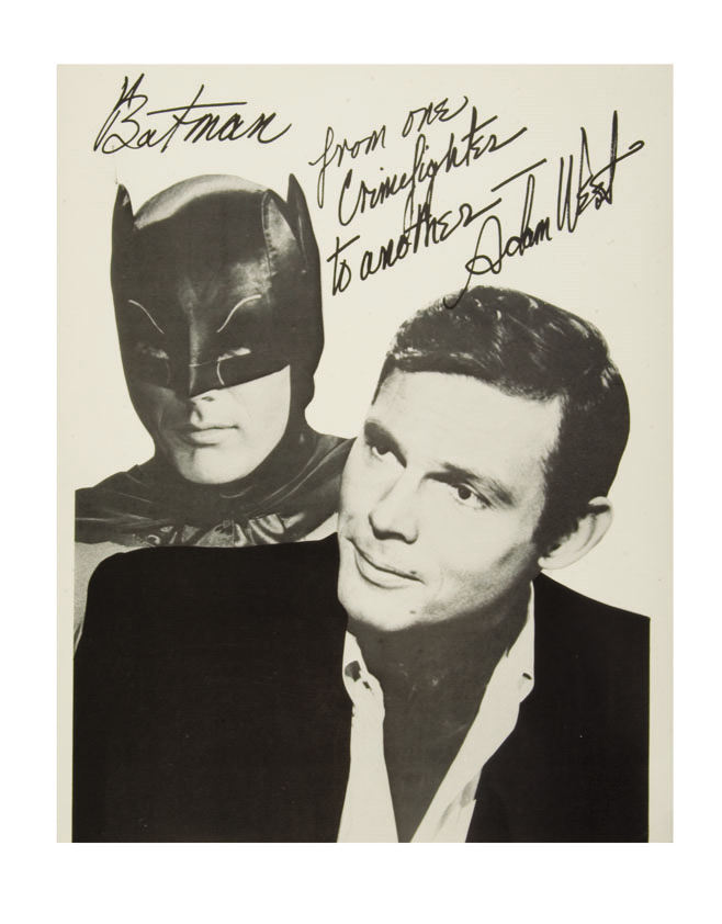 Hake's BATMAN/ADAM WEST FAN PHOTO.