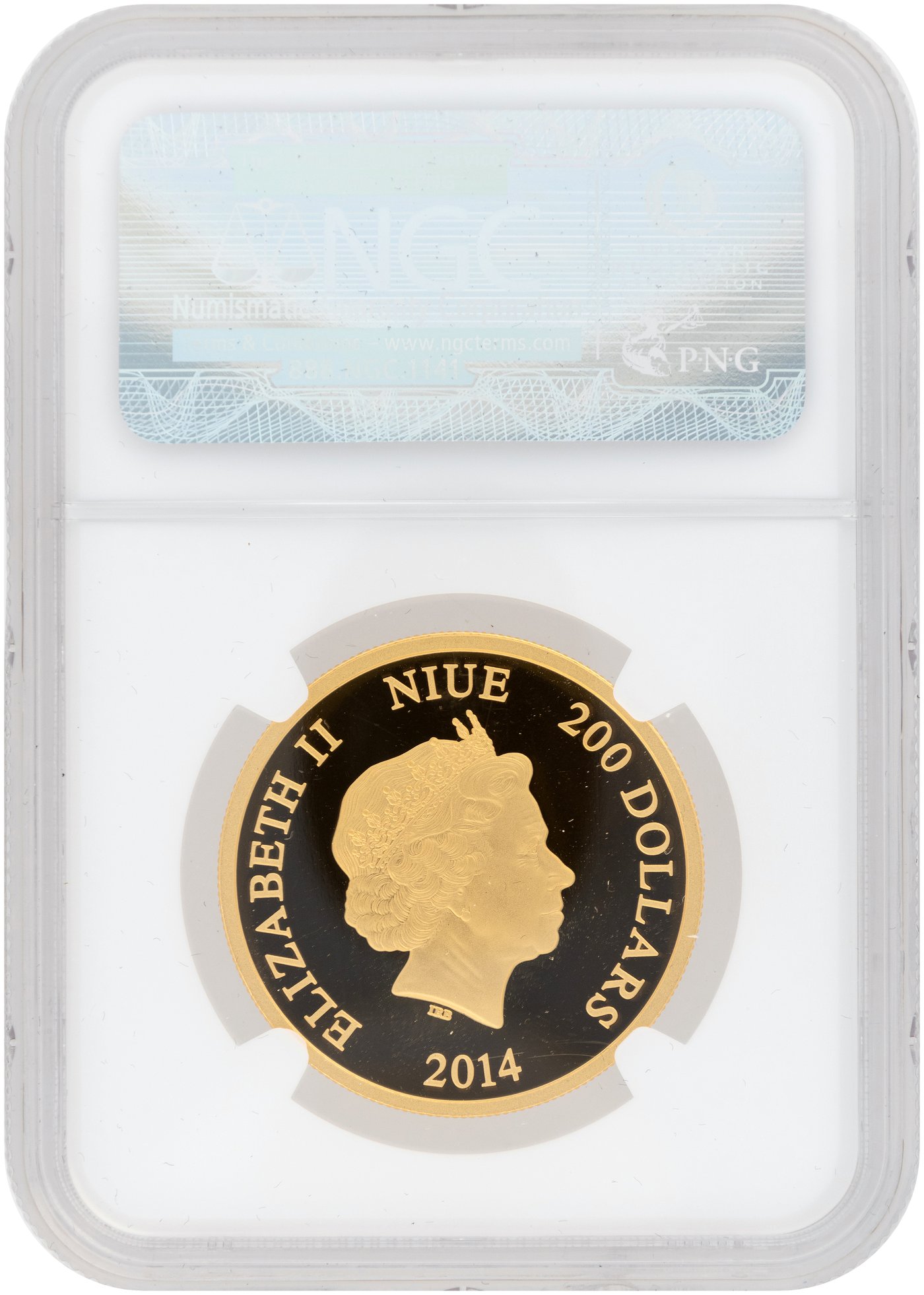 Hake's - 2014 1 OZ. NIUE GOLD $200 DISNEY DONALD DUCK 80TH