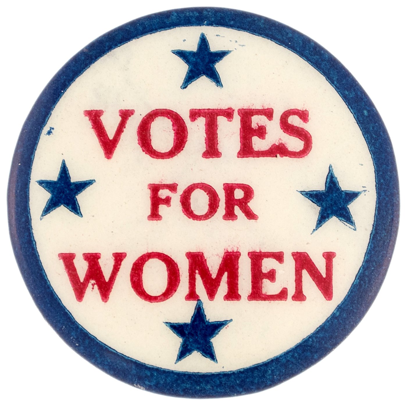 Hake's - Votes For Women Suffrage Four Star Button.