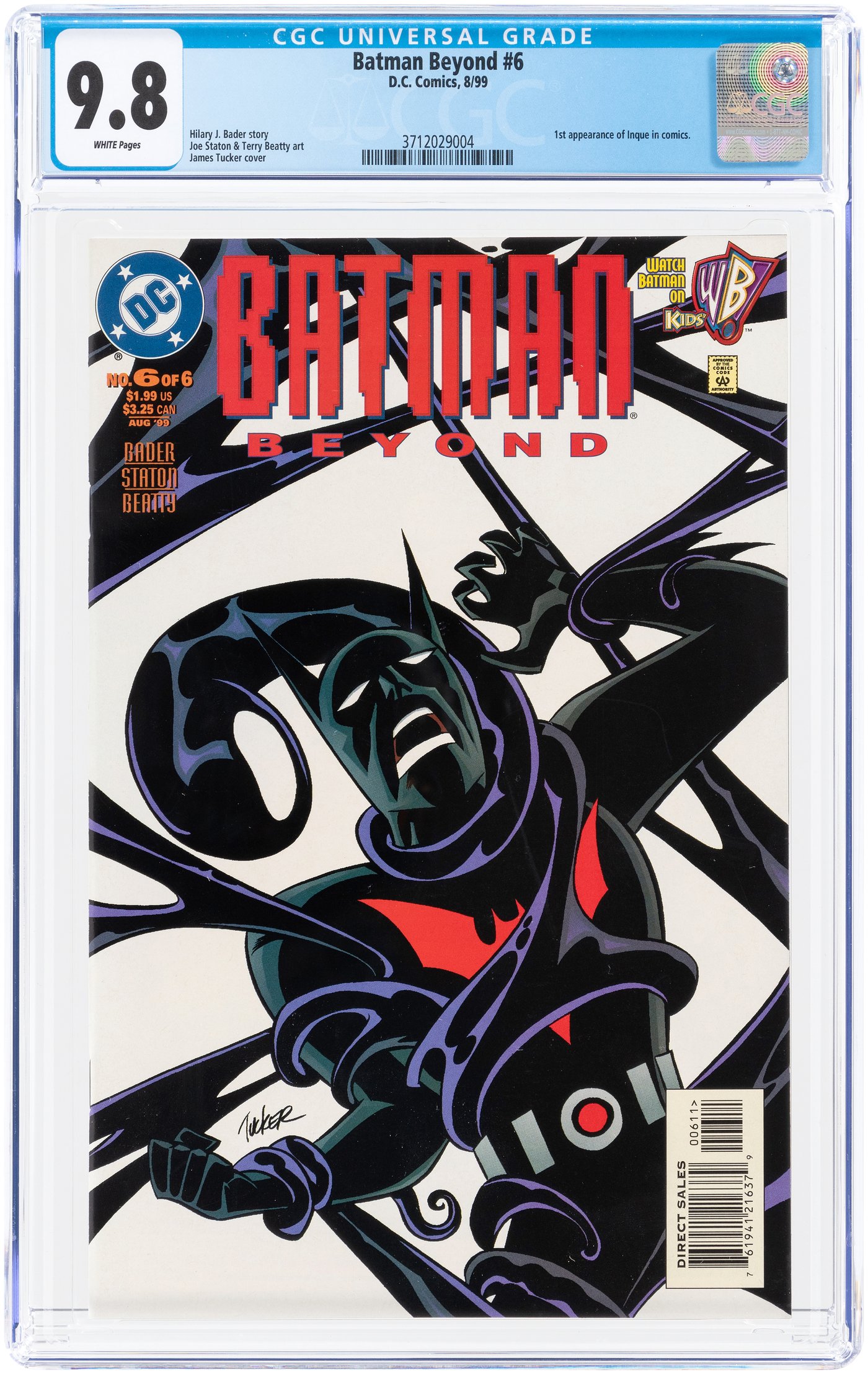 Hake's - BATMAN BEYOND #6 AUGUST 1999 CGC 9.8 NM/MINT (FIRST INQUE IN ...