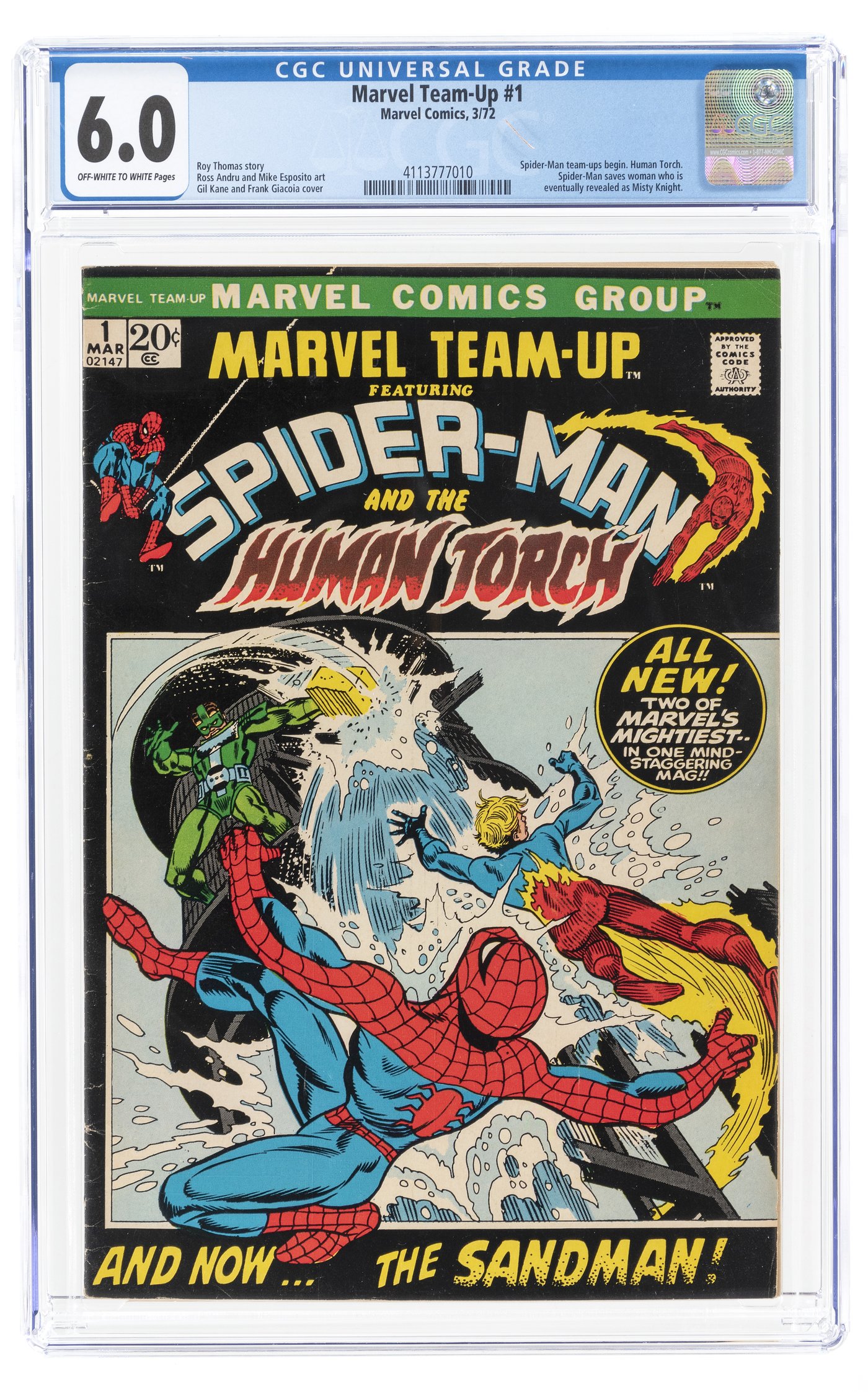 Hake's - MARVEL TEAM-UP #1 MARCH 1972 CGC 6.0 FINE.