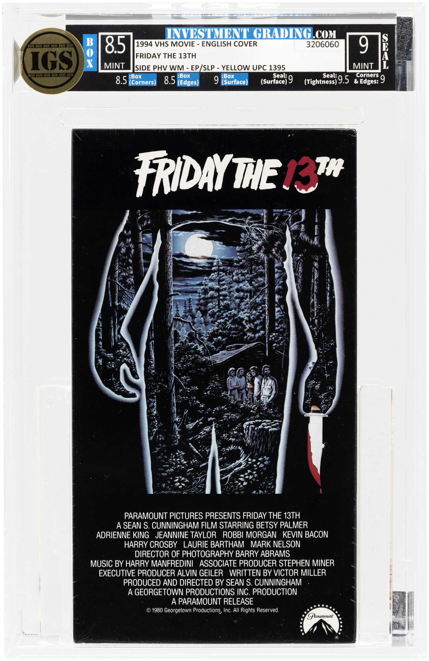 Hakes Friday The 13th Vhs 1994 Igs Box 85 Mint Seal 9 Mint English Coverside Phv Wmep 7636