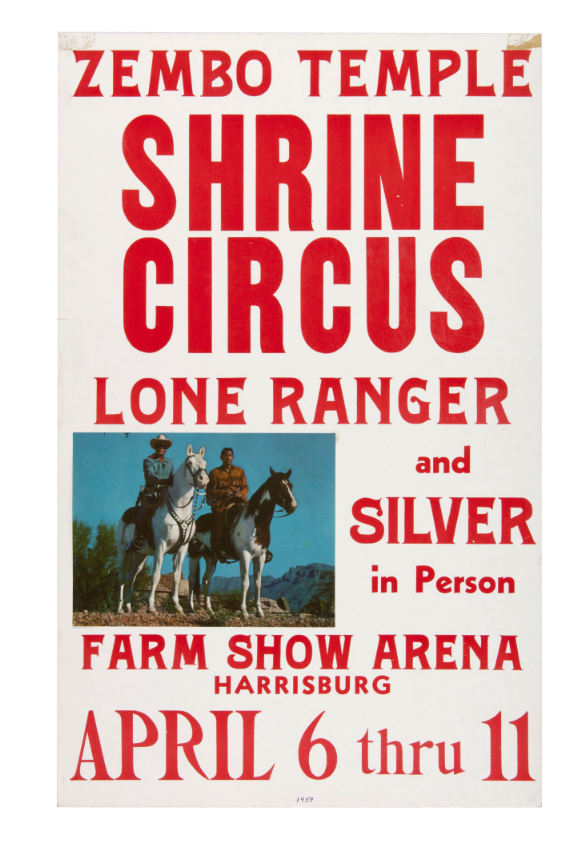 Hake's THE LONE RANGER & SILVER ZEMBO SHRINE CIRCUS POSTER