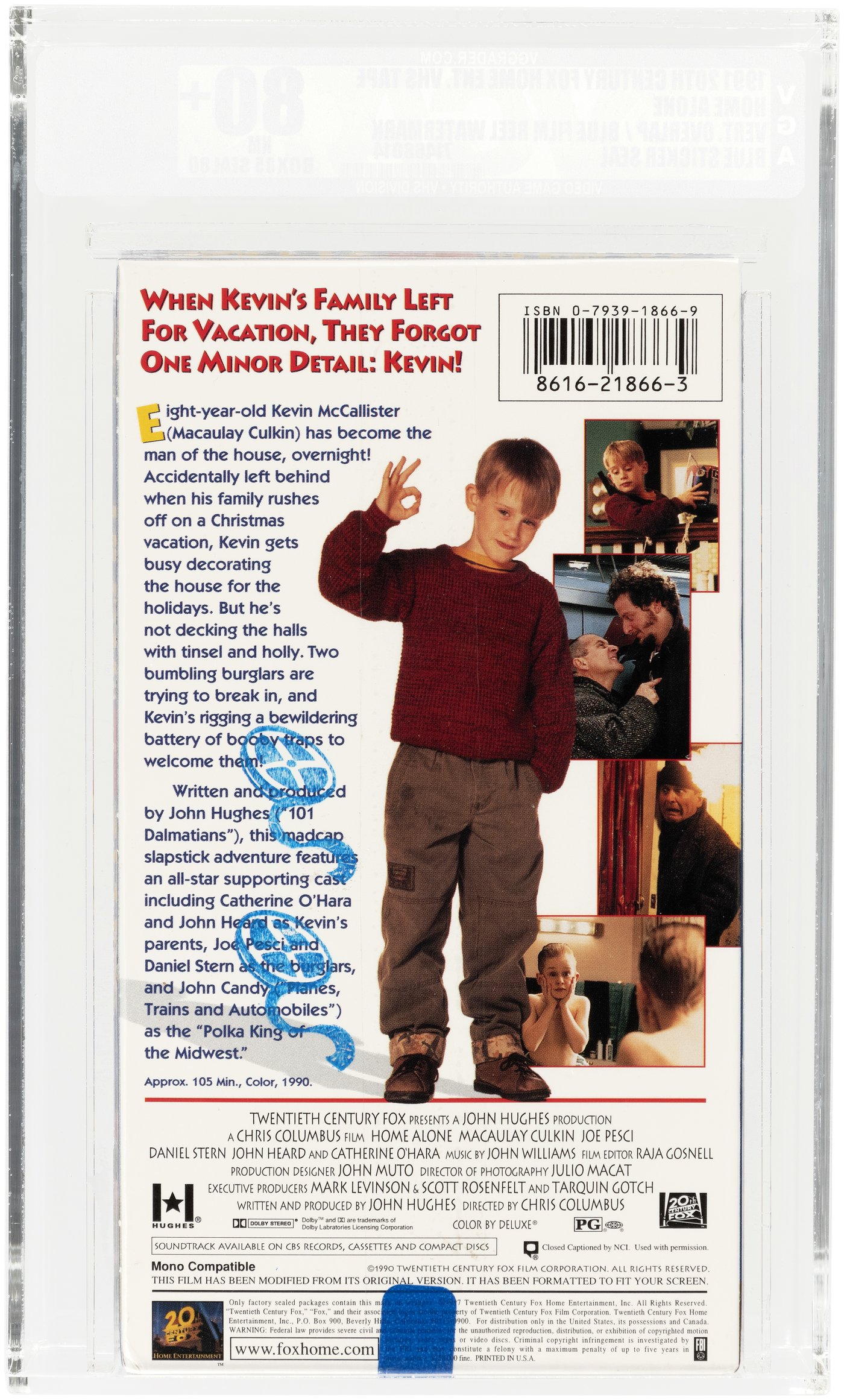 Hake's - HOME ALONE VHS (1991) VGA 80+ NM (VERTICAL OVERLAP/BLUE FILM ...